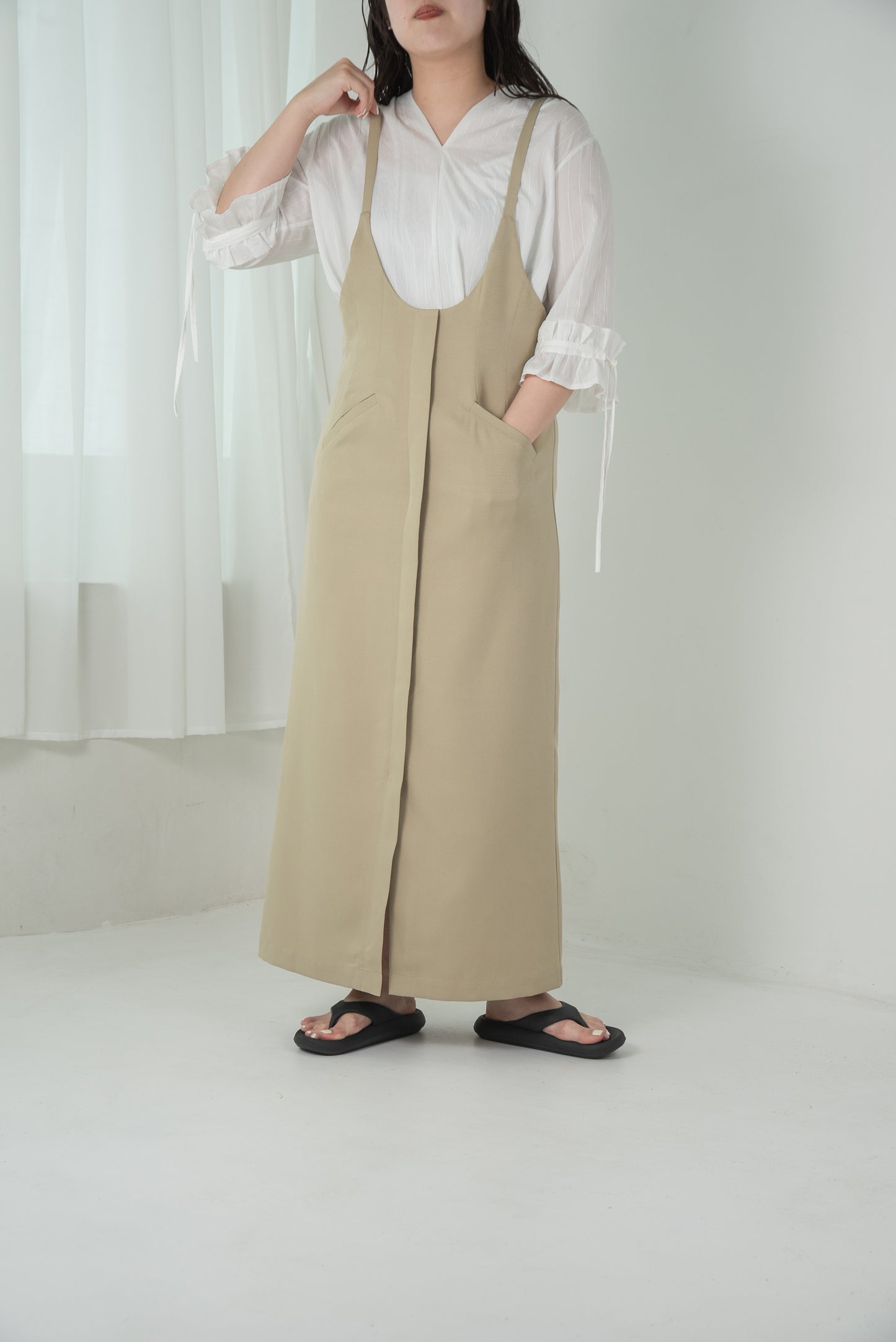 front pocket jumper skirt