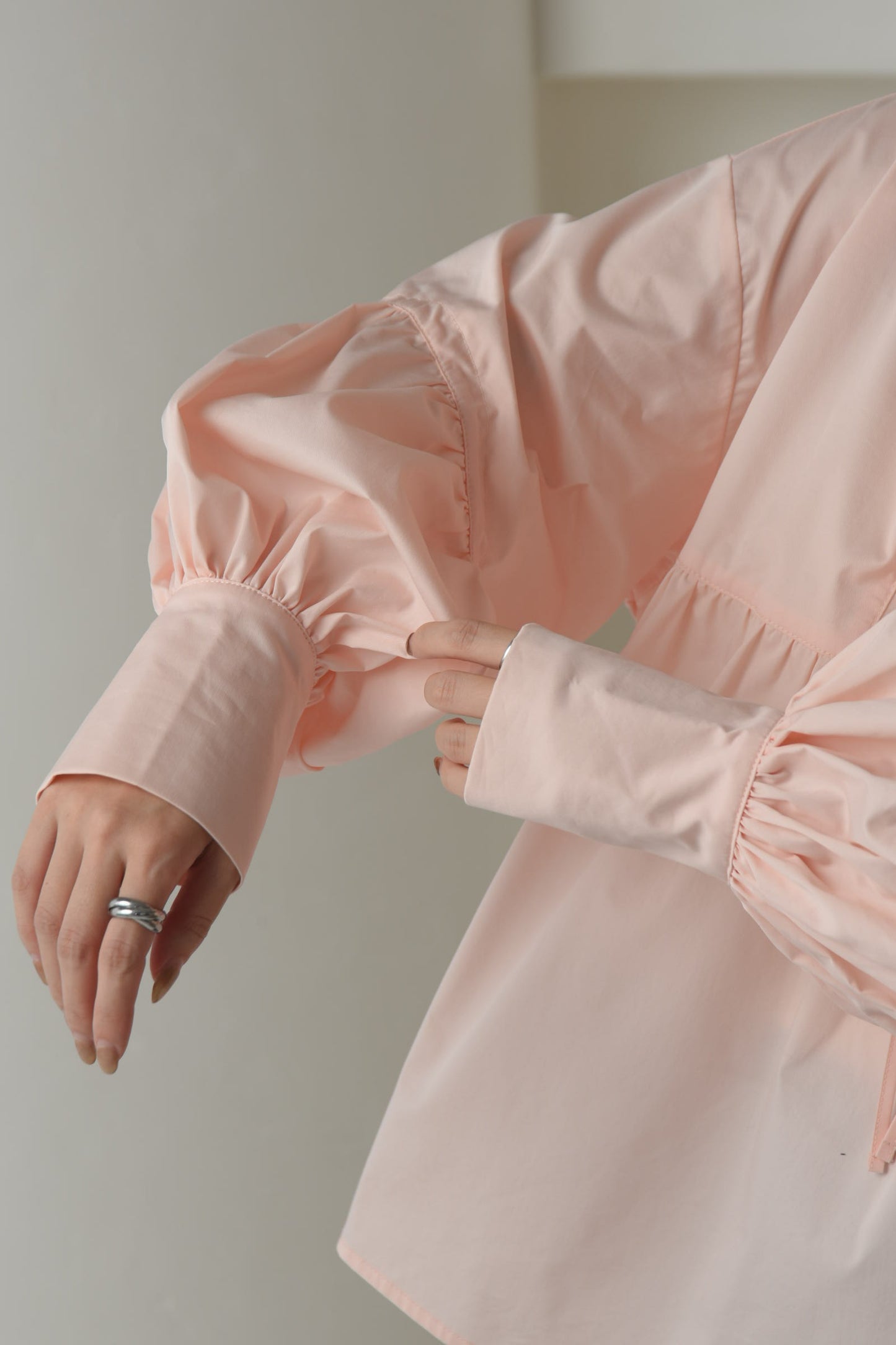 stand neck line design blouse【eim plus+限定アイテム】