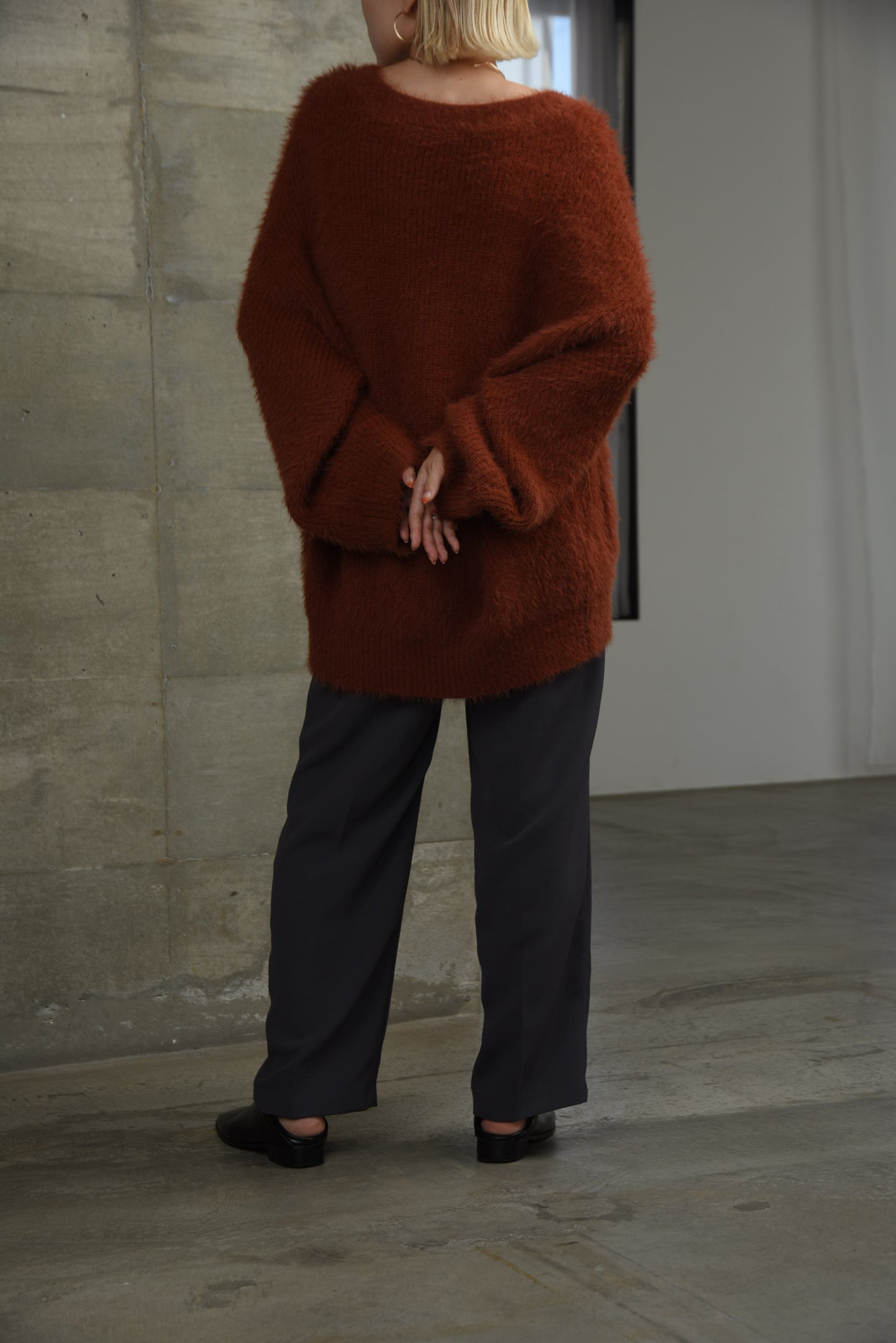 shaggy over size cardigan