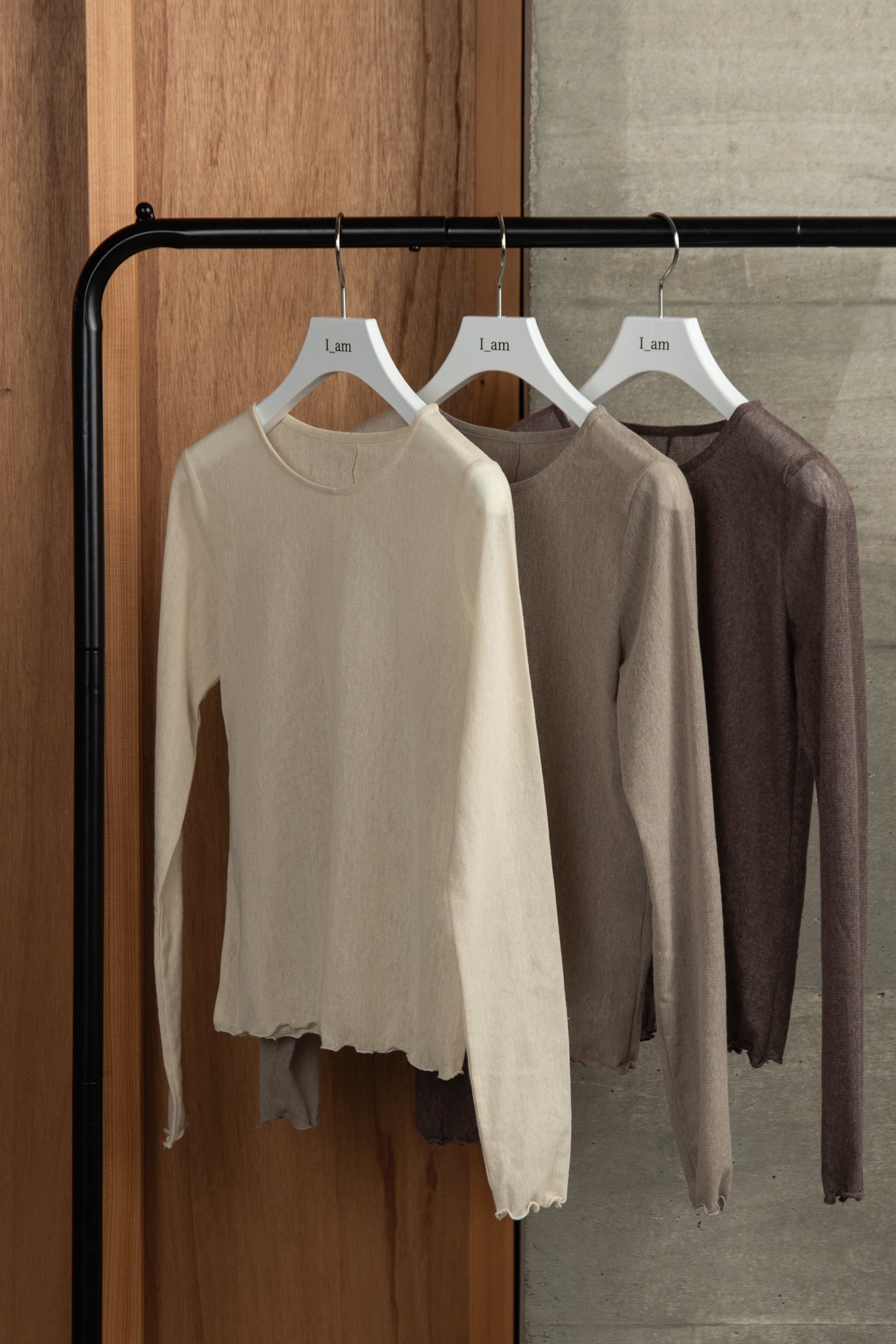 crew neck basic sheer tops