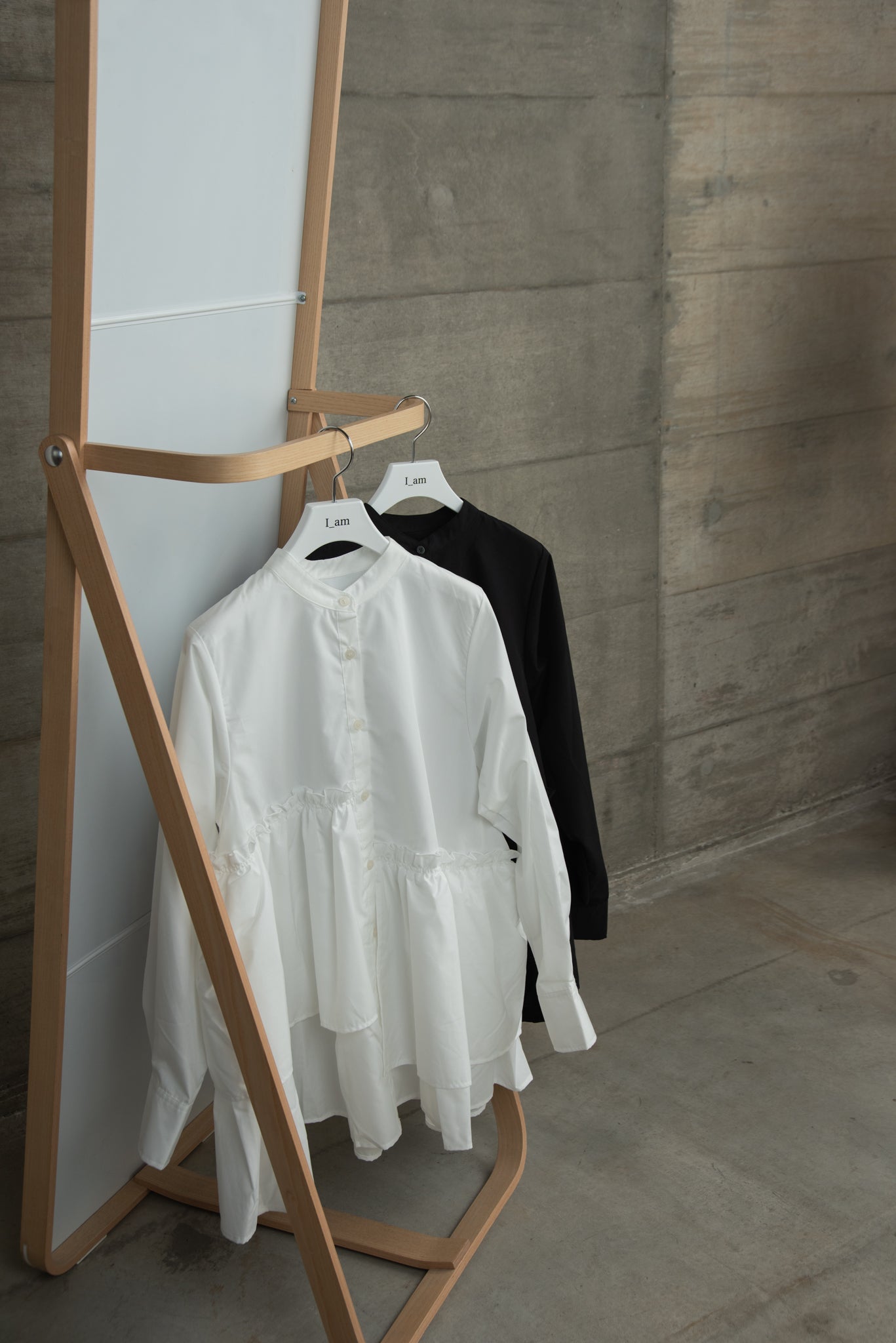 asymmetry gather flare blouse