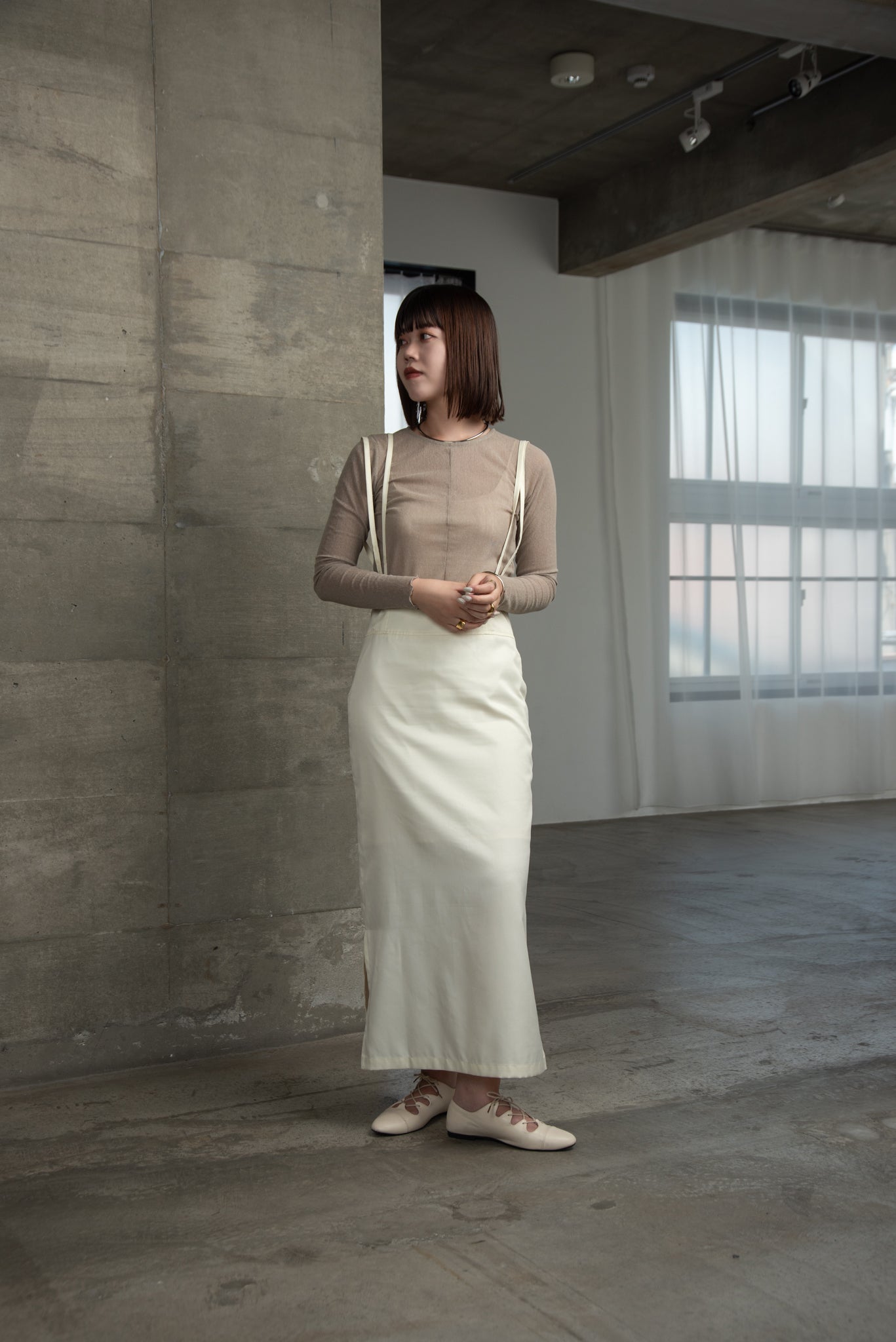 crew neck basic sheer tops