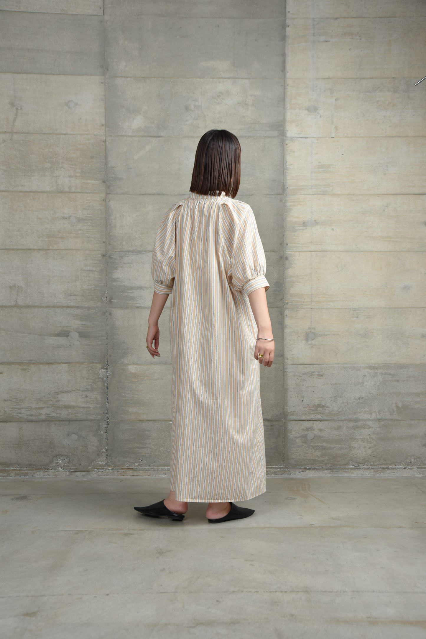 stripe shoulder tuck shirt ops