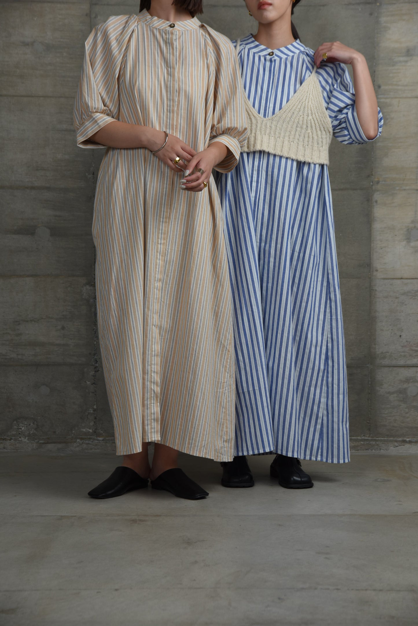 stripe shoulder tuck shirt ops