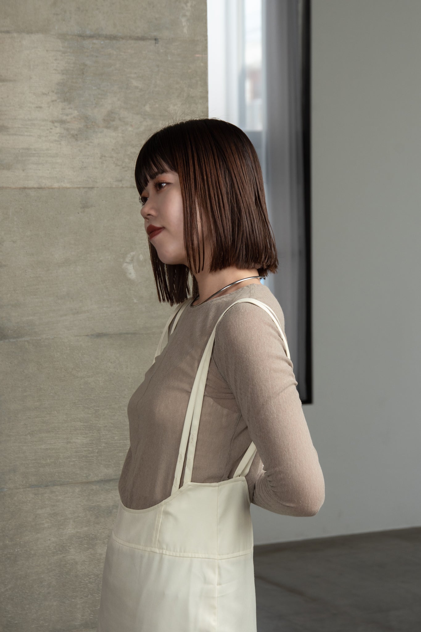 crew neck basic sheer tops