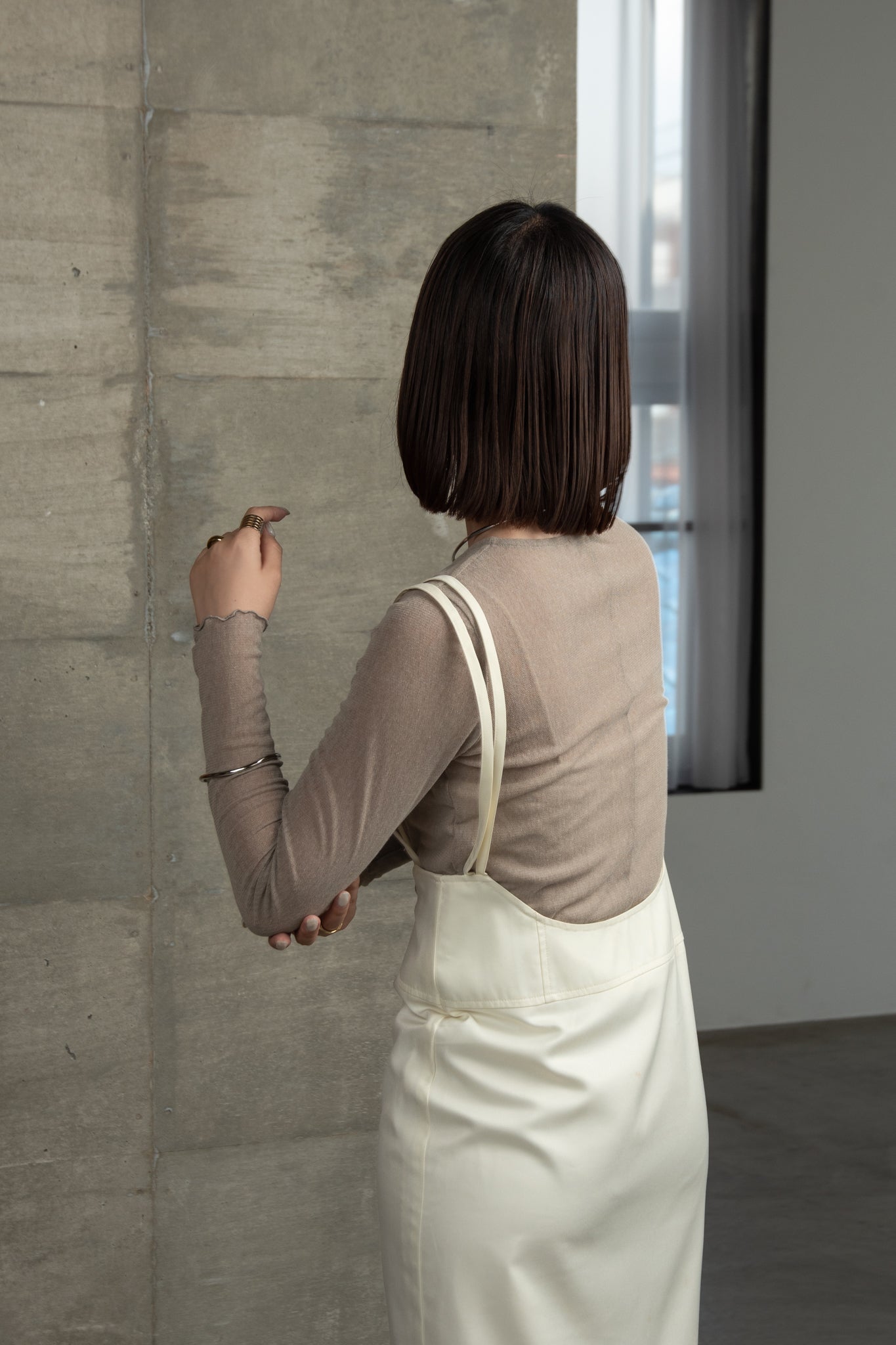 crew neck basic sheer tops