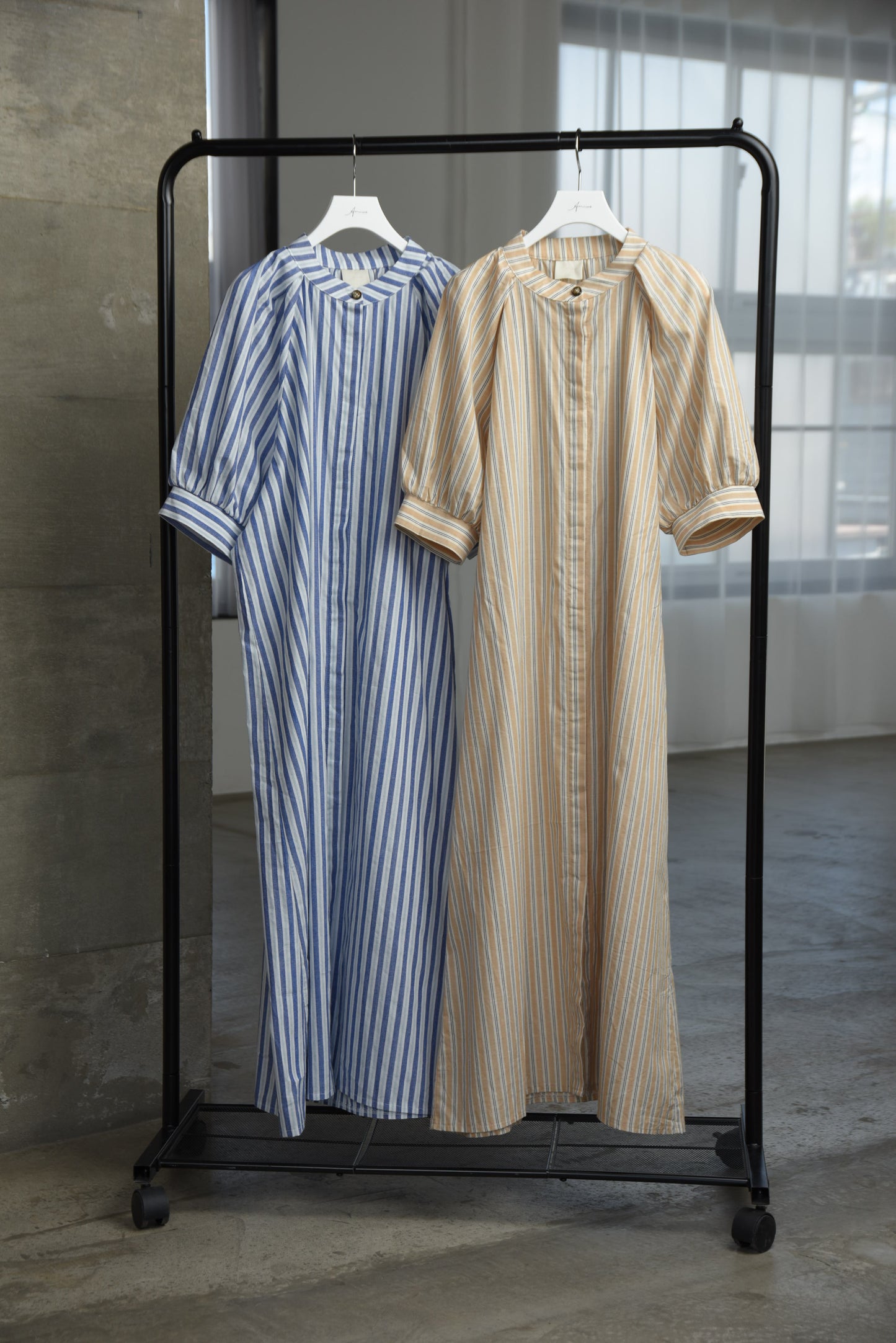 stripe shoulder tuck shirt ops