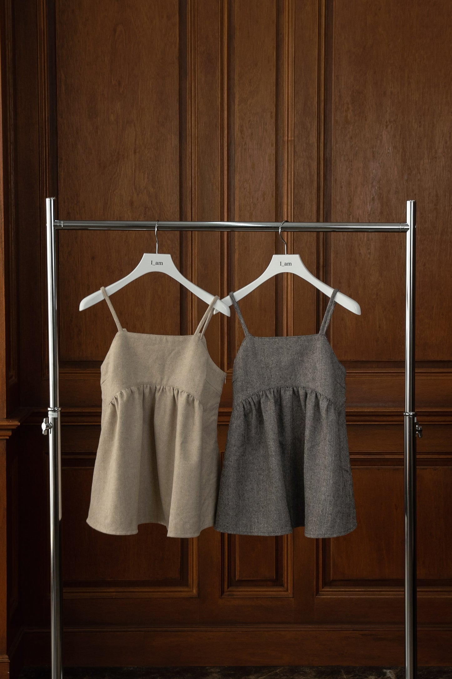 herringbone gather peplum cami