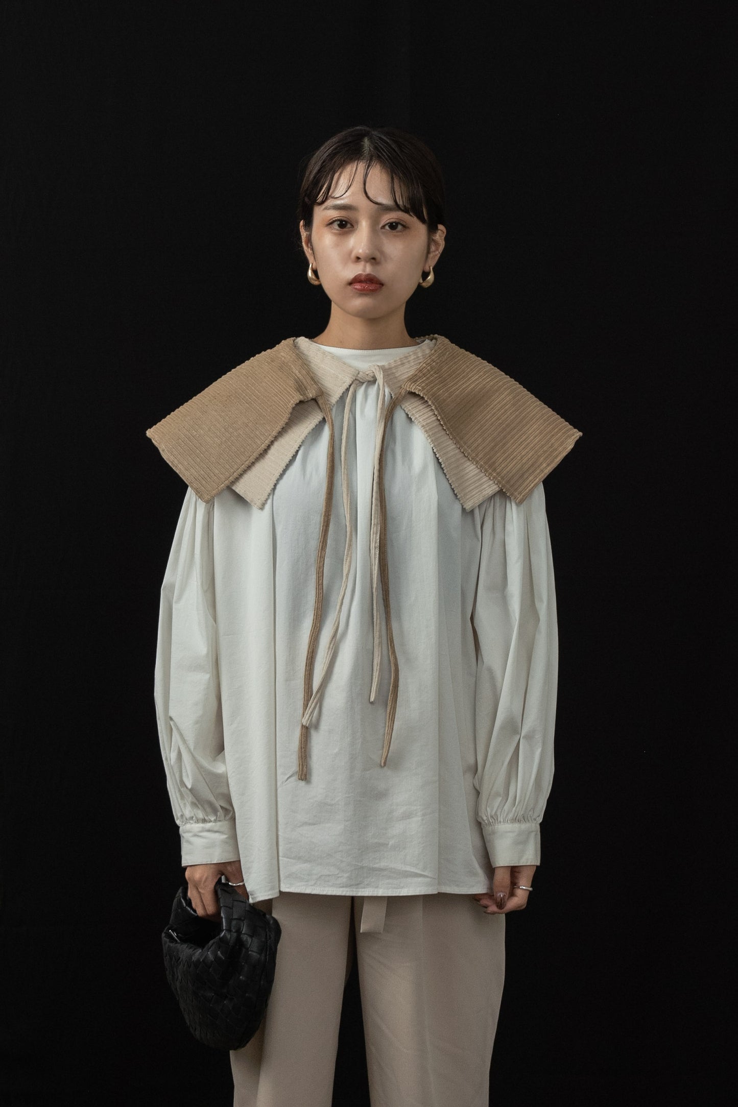corduroy 2way midi coat