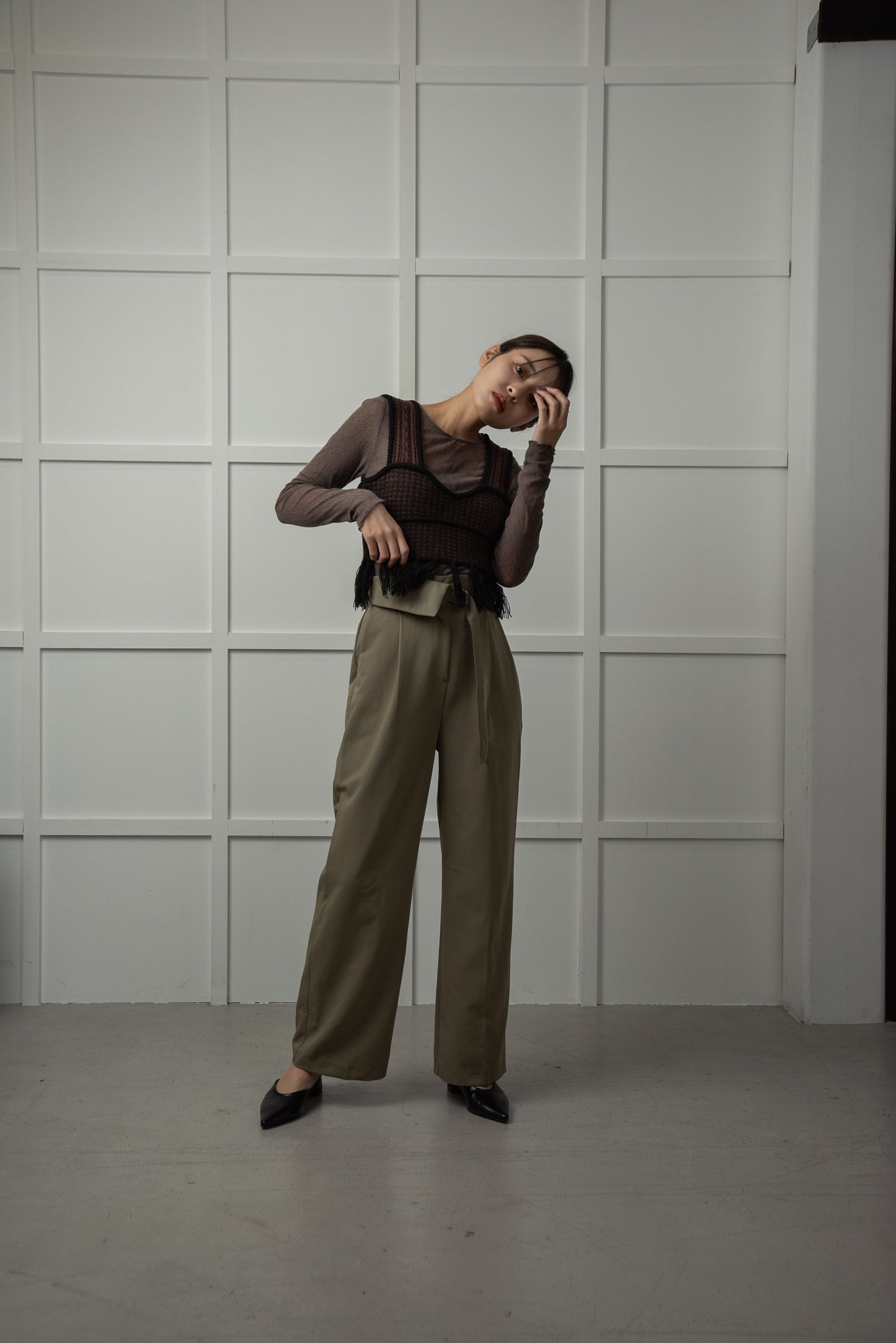 waist collar like design pants