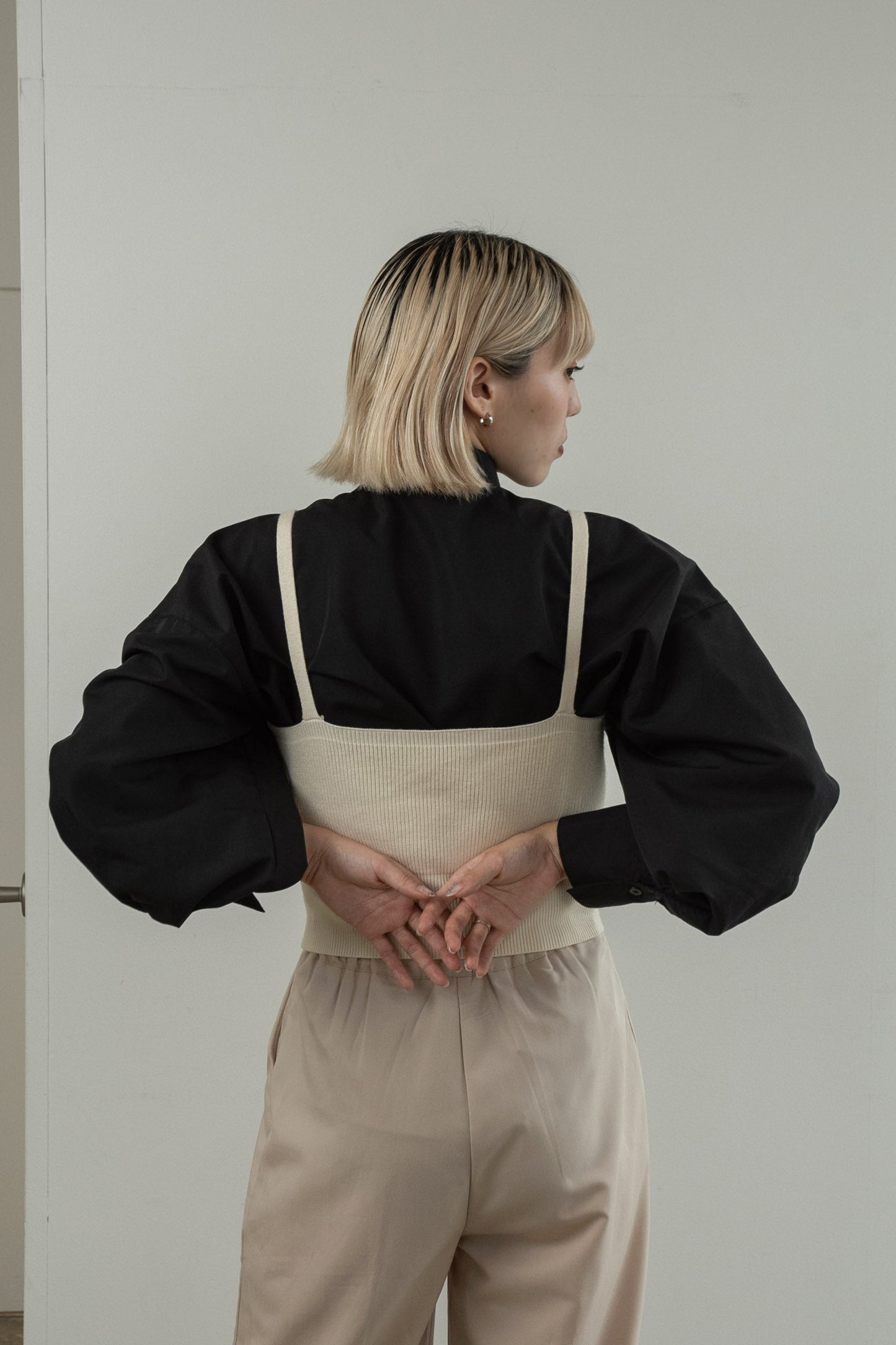 ribbon tie blouse