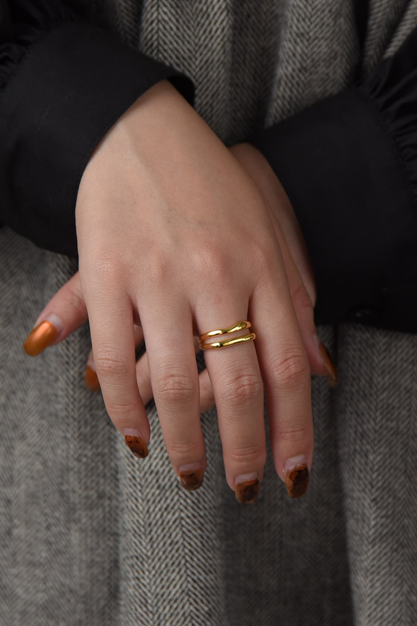 double line ring【Gold】