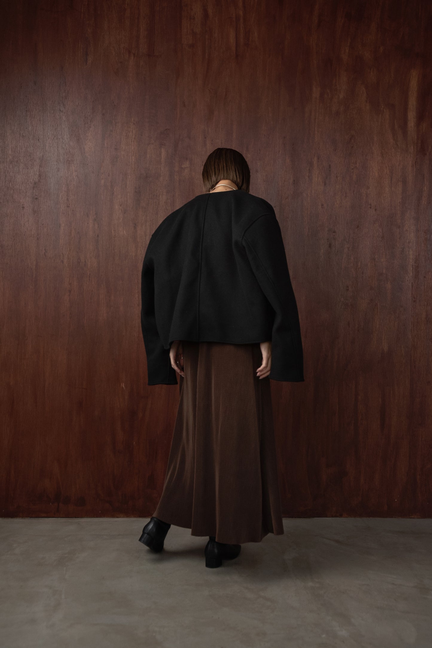 no collar short jacket