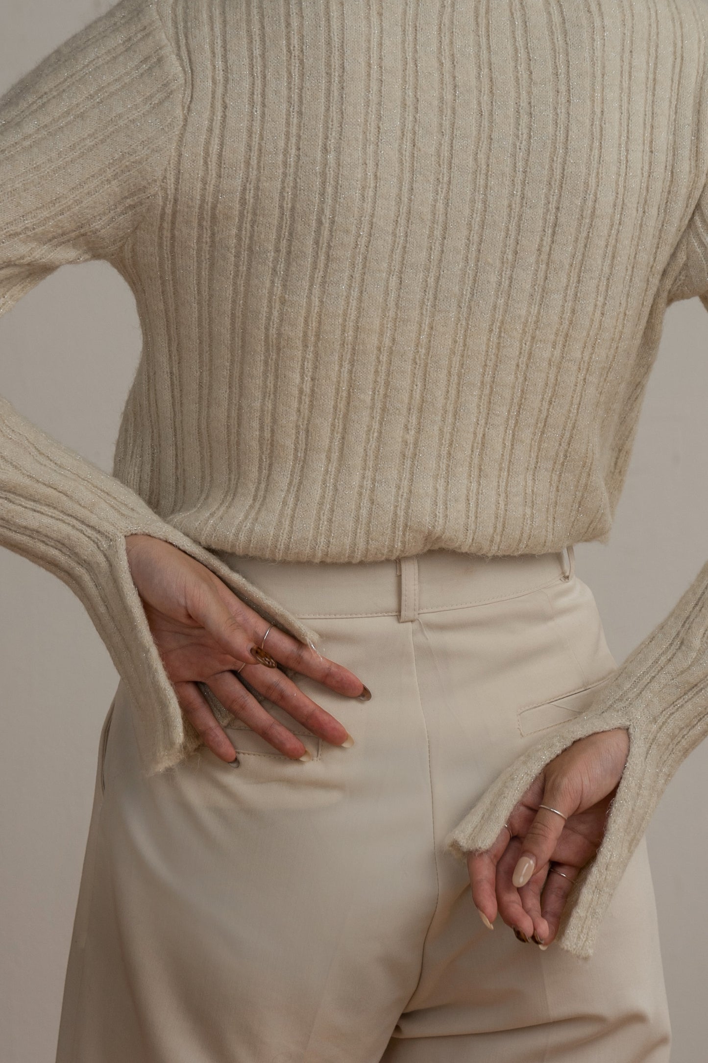 bustier layered glitter knit