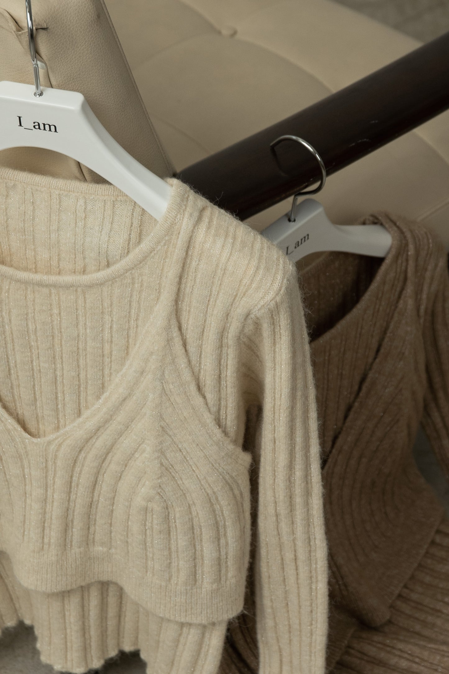 bustier layered glitter knit