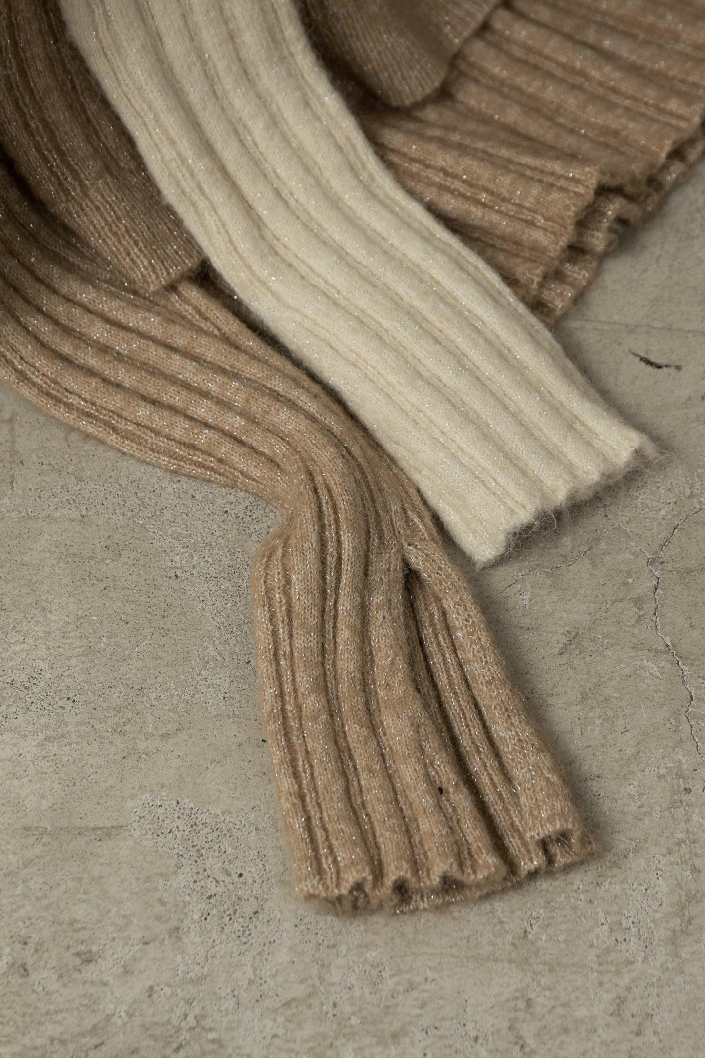bustier layered glitter knit