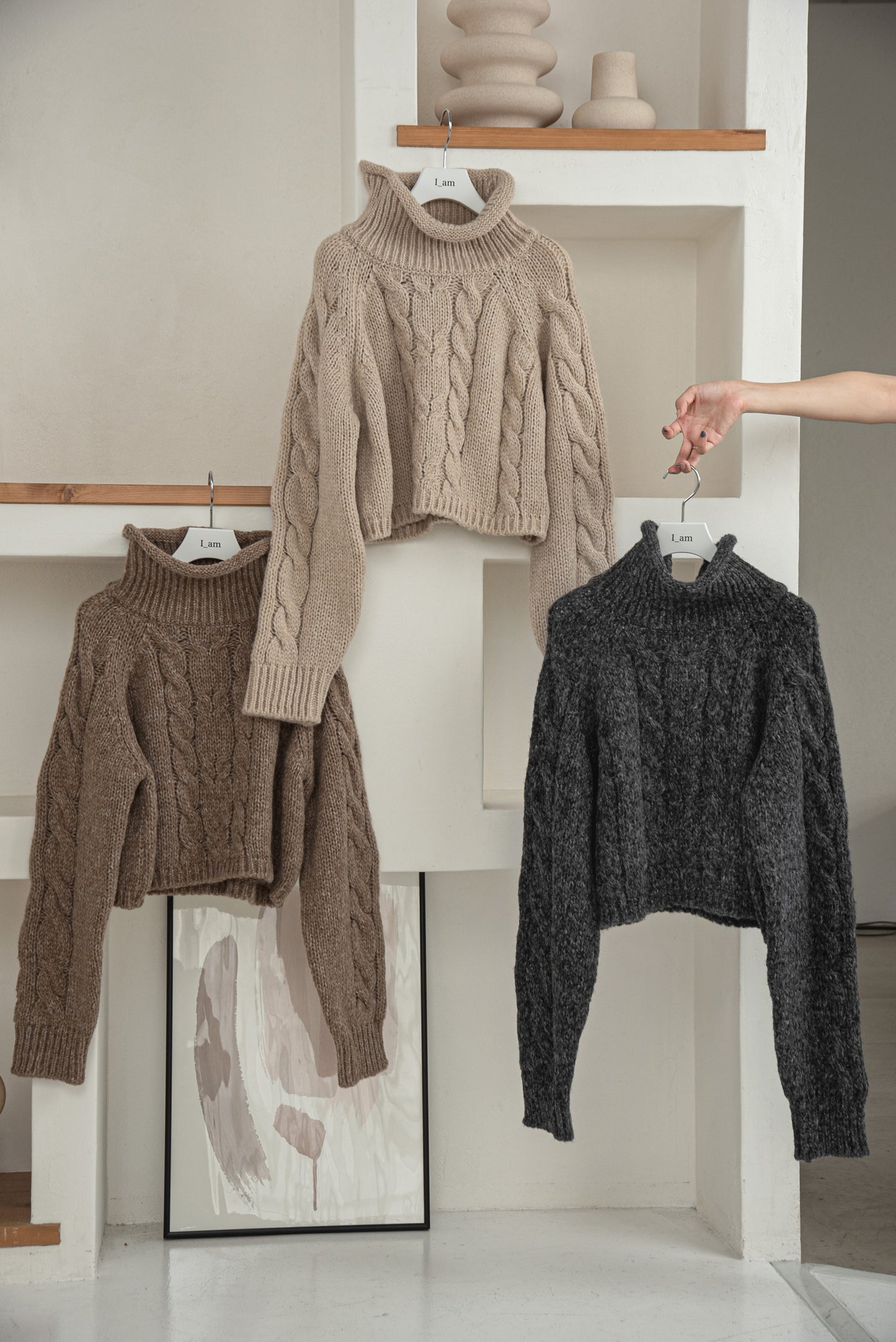 mix yarn cable knit