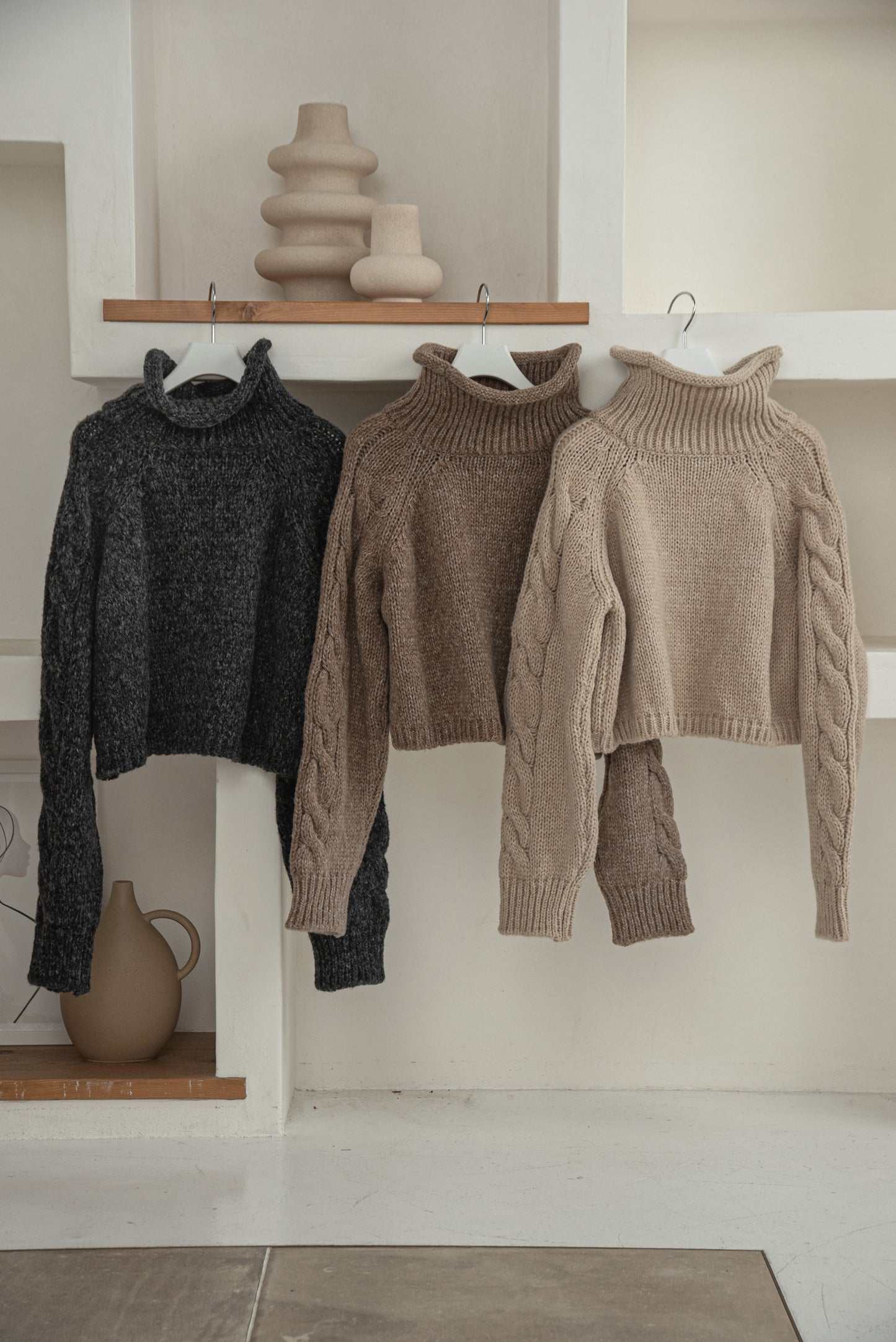 mix yarn cable knit