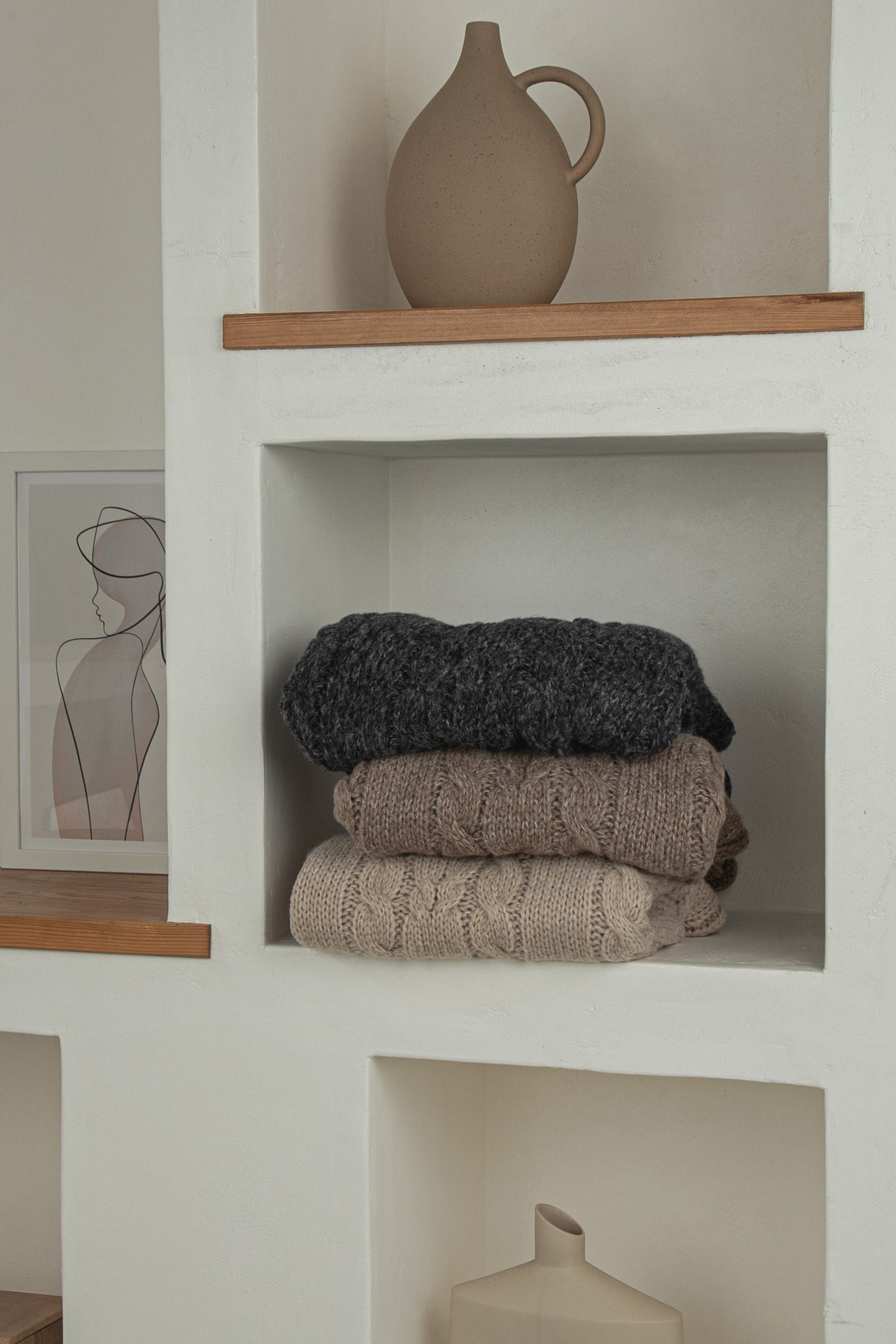 mix yarn cable knit