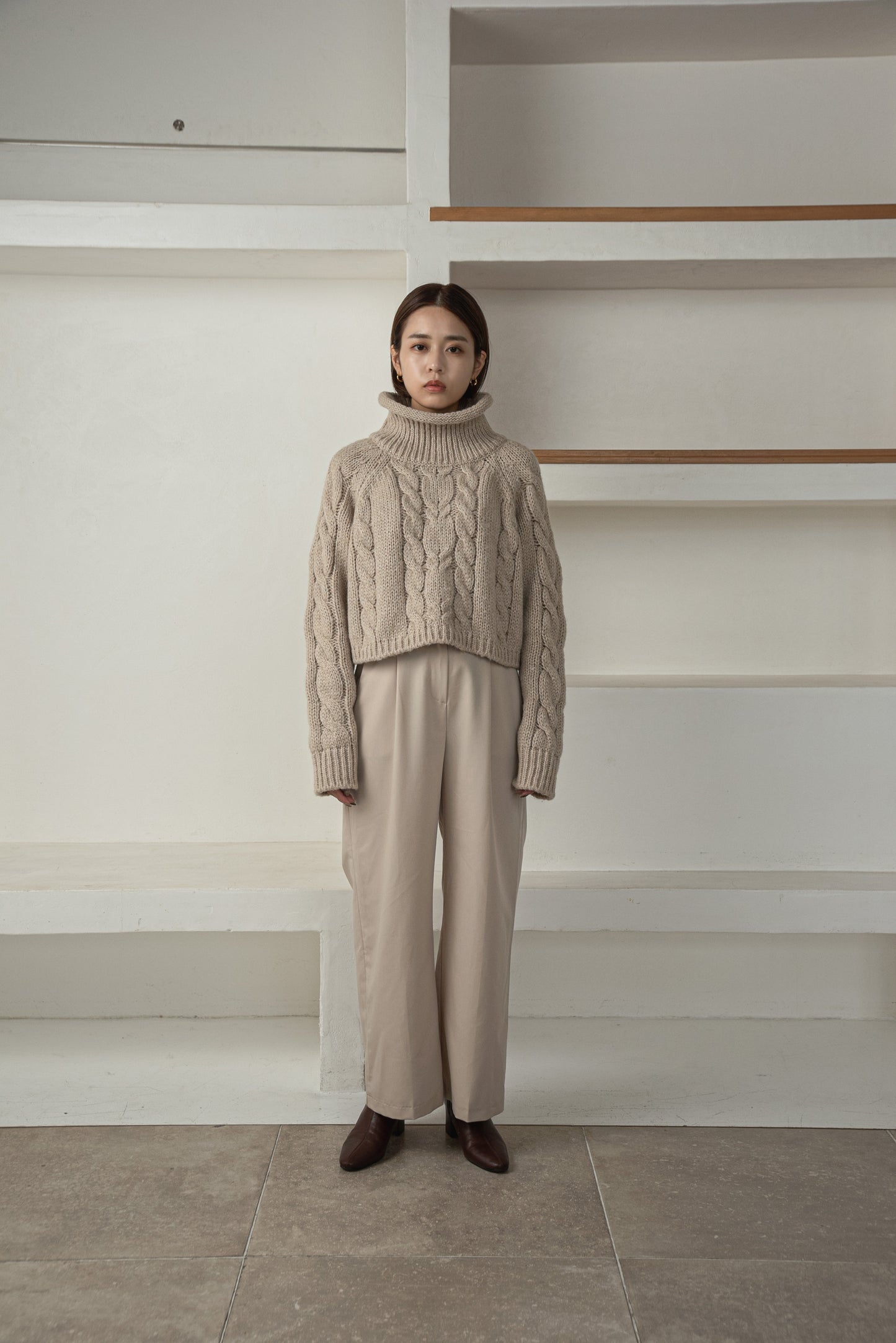 mix yarn cable knit