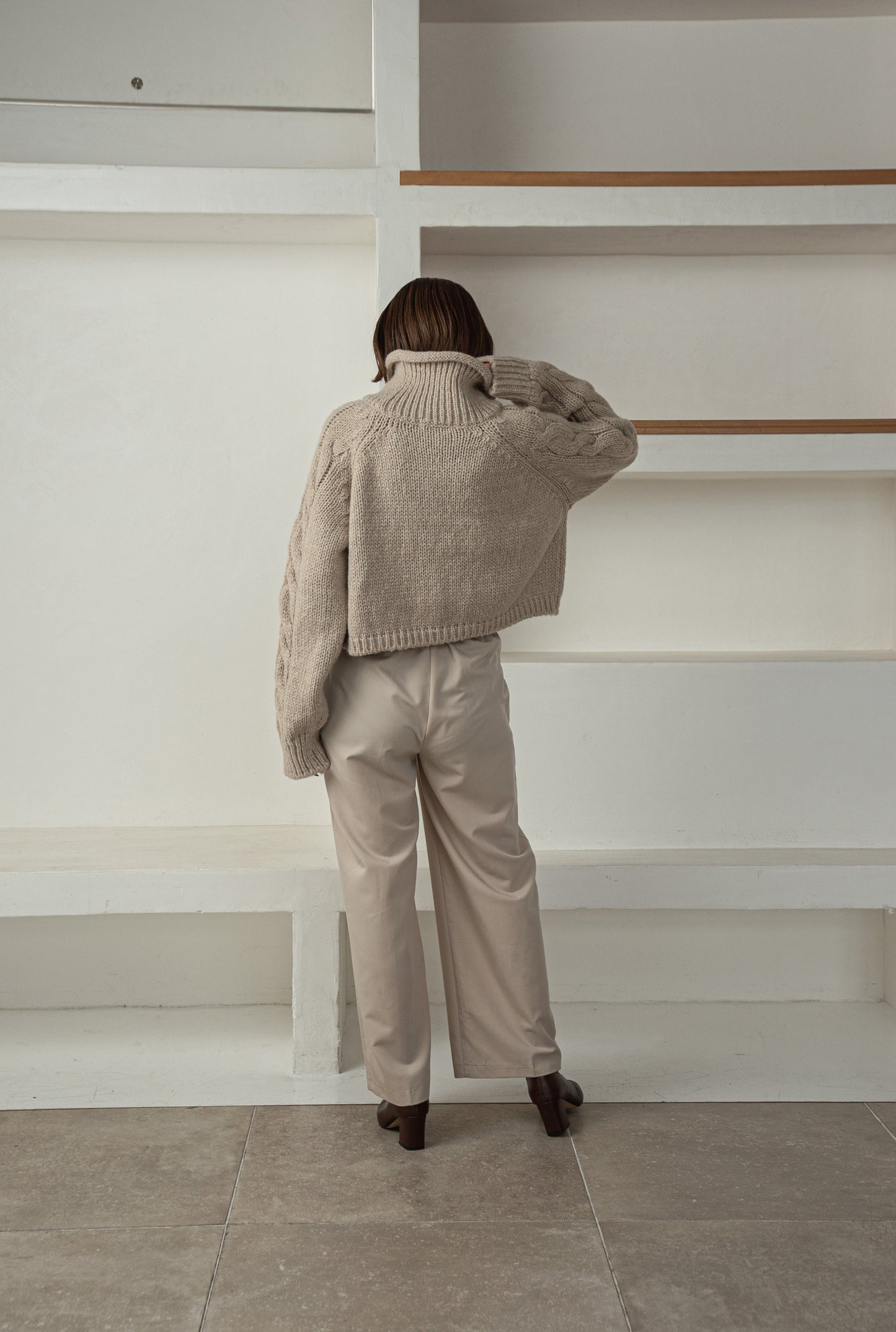 mix yarn cable knit