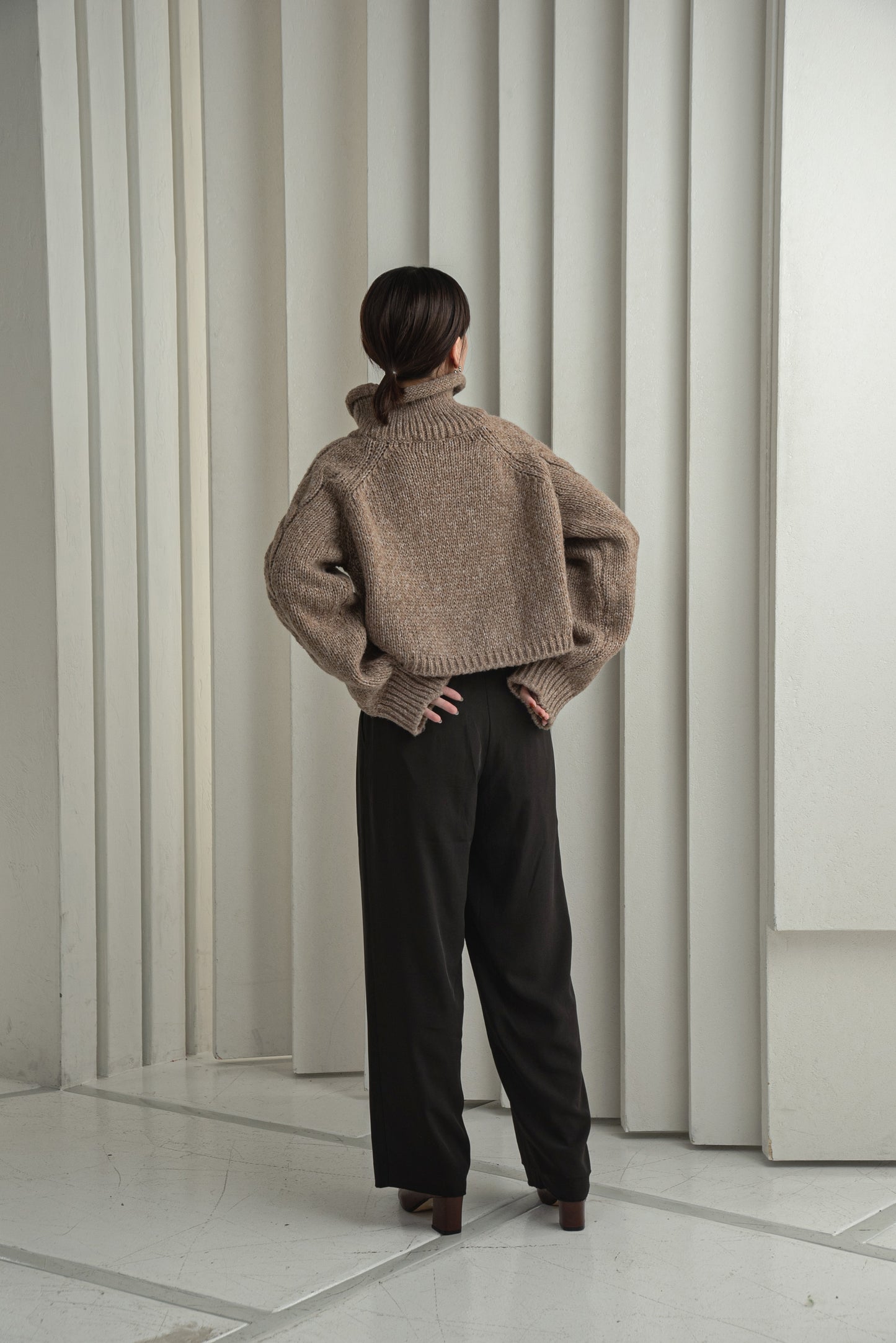 mix yarn cable knit