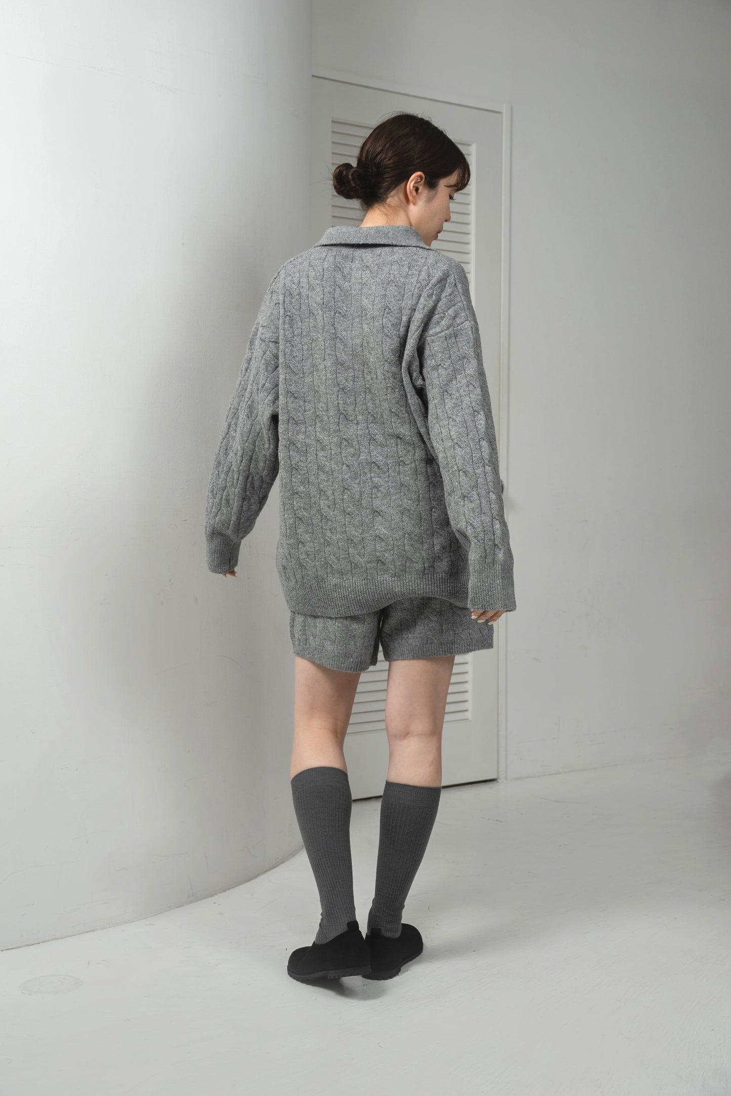 cable loose knit set up