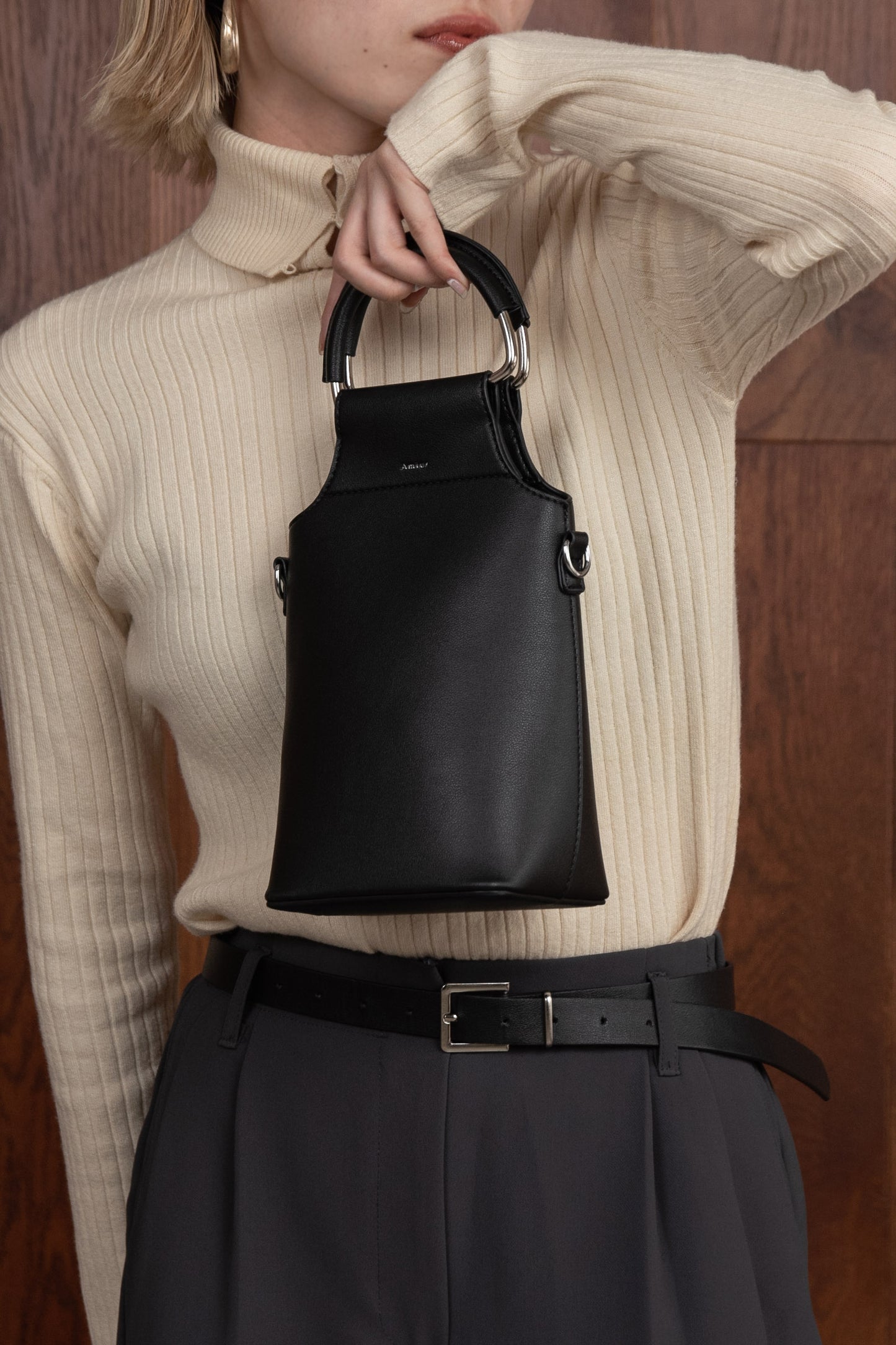 double face button slit knit