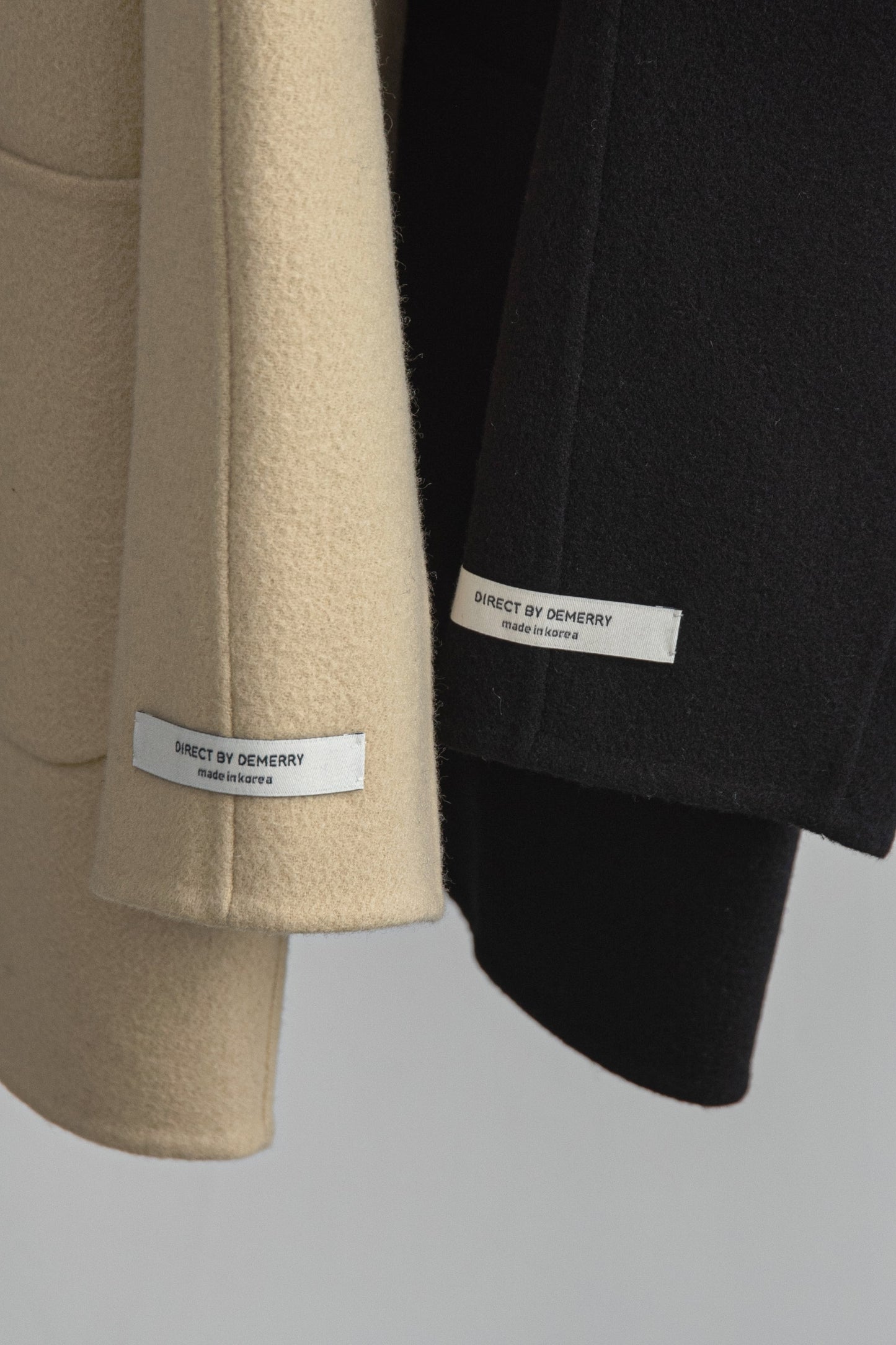 2way neck arrange handmade midi coat