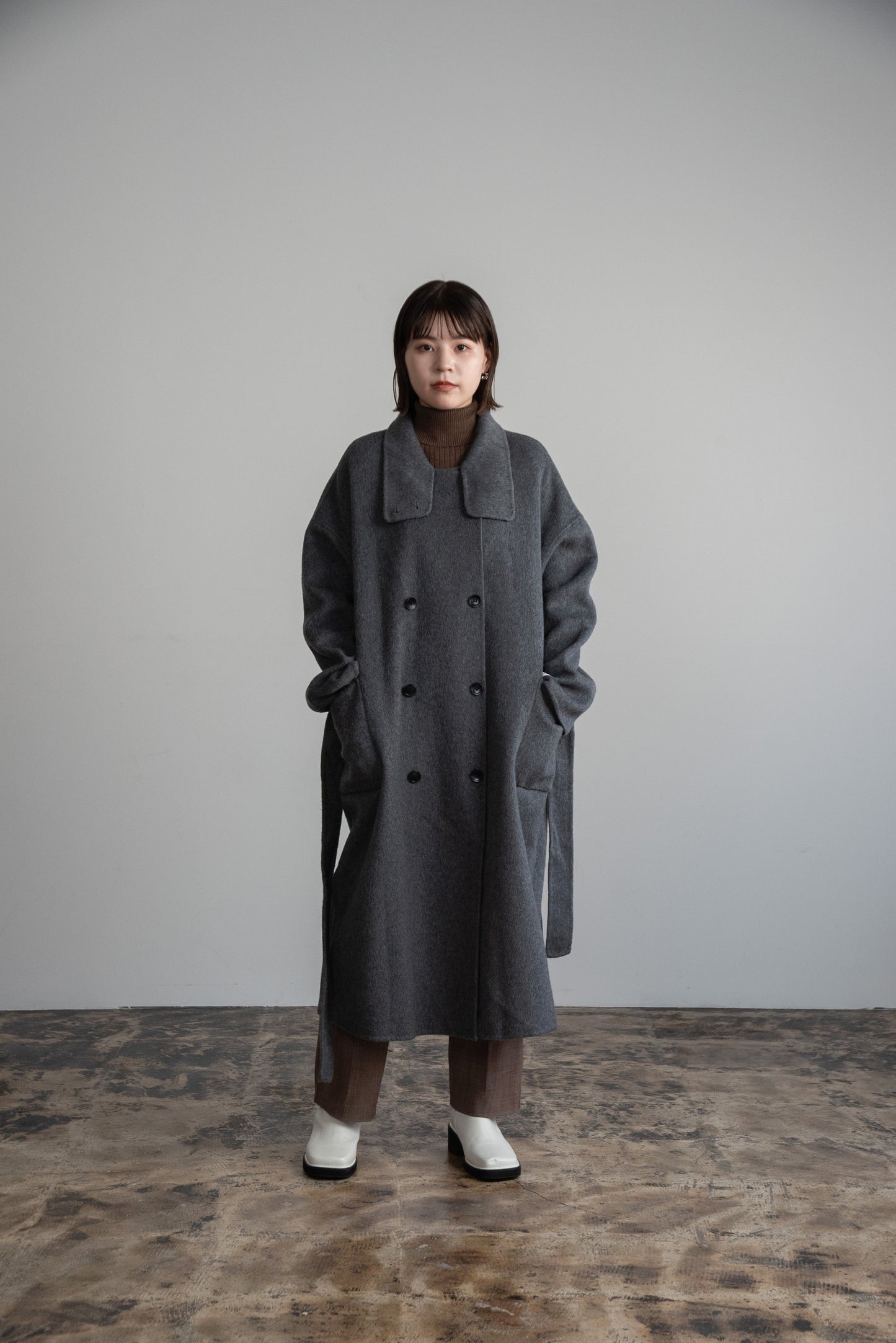 stand neck handmade coat