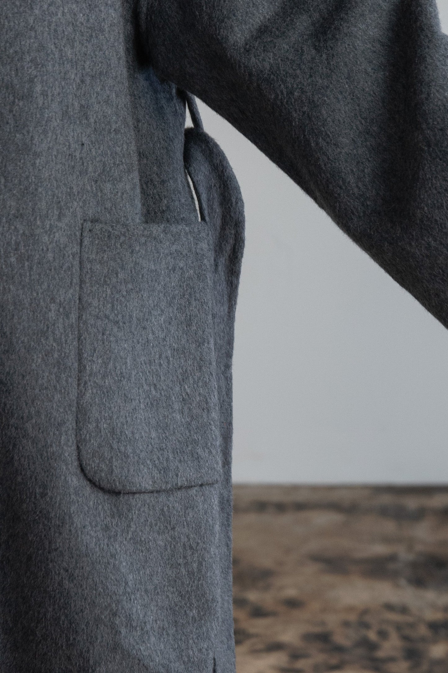 stand neck handmade coat