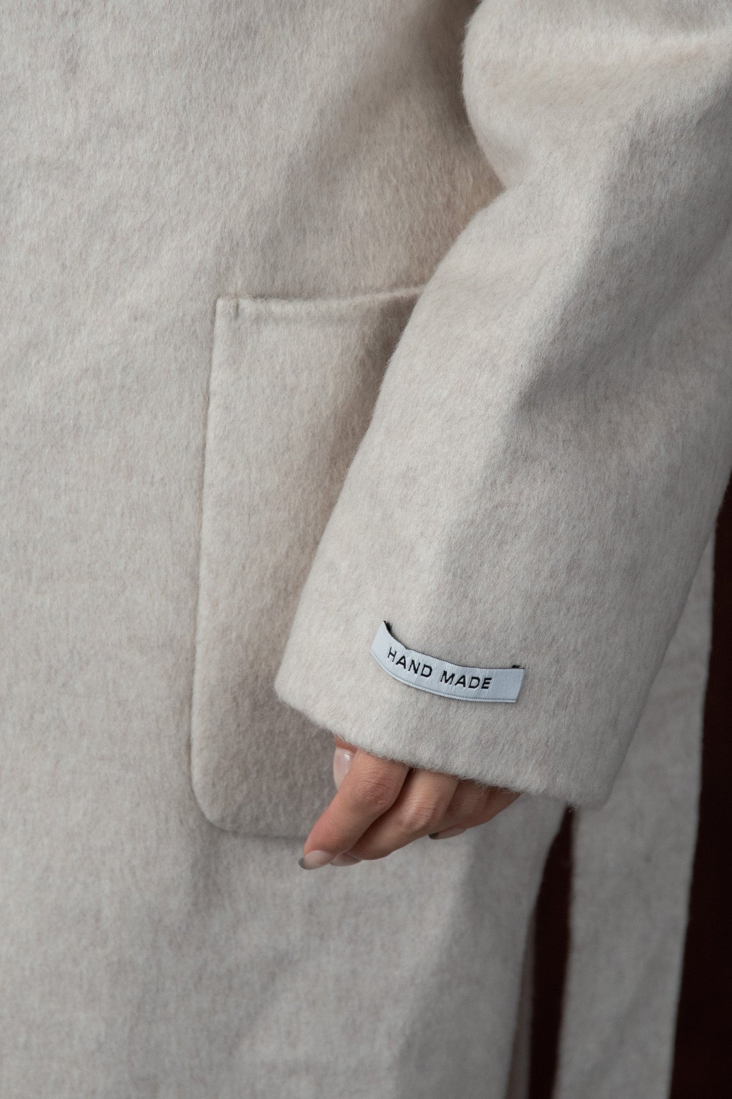 stand neck handmade coat