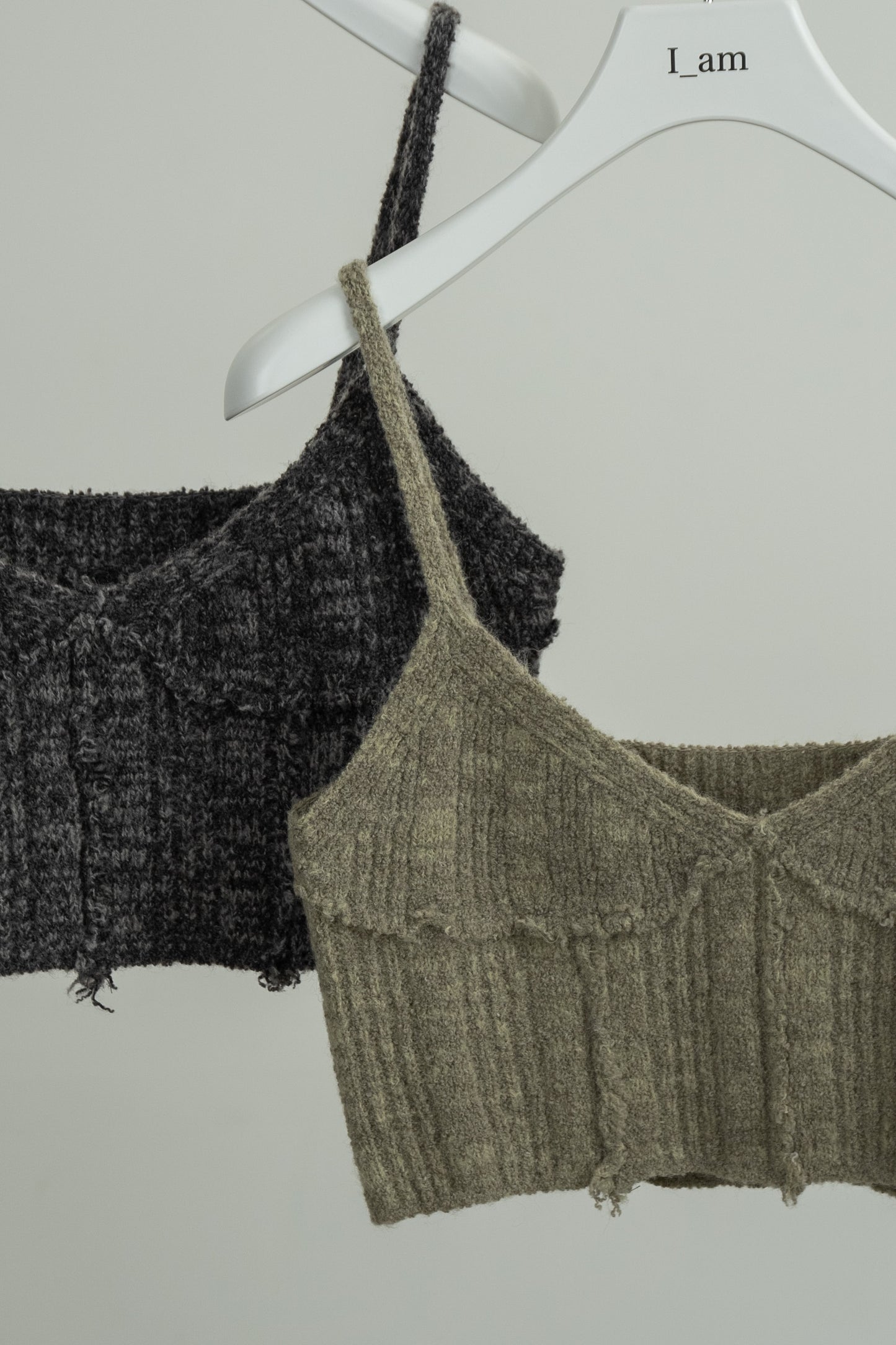 melange design knit bustier
