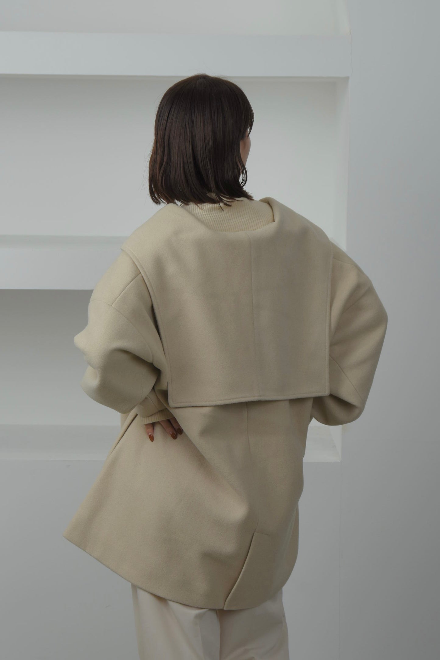 sailor collar midi coat