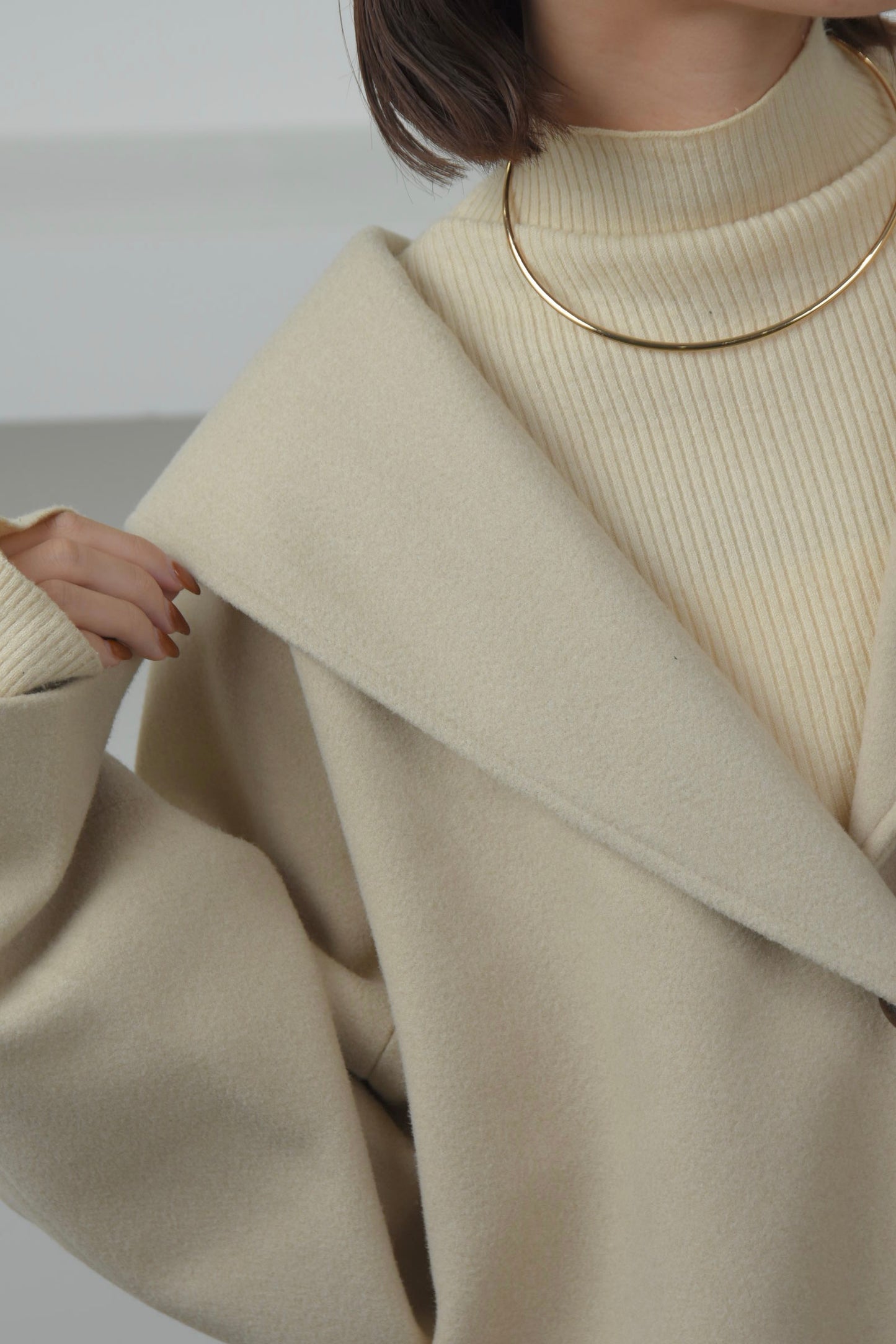 sailor collar midi coat