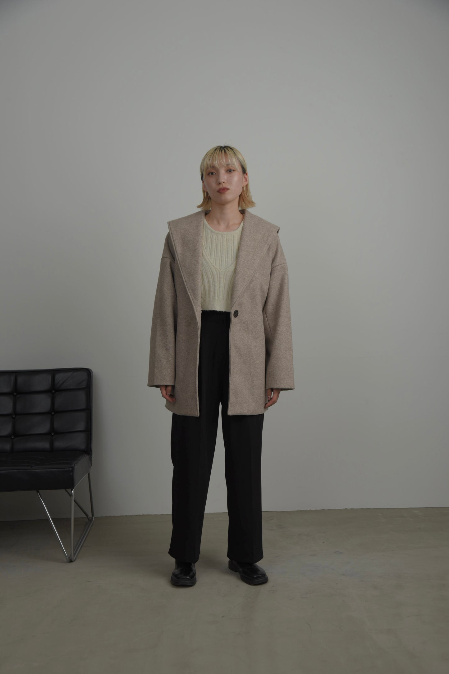 sailor collar midi coat