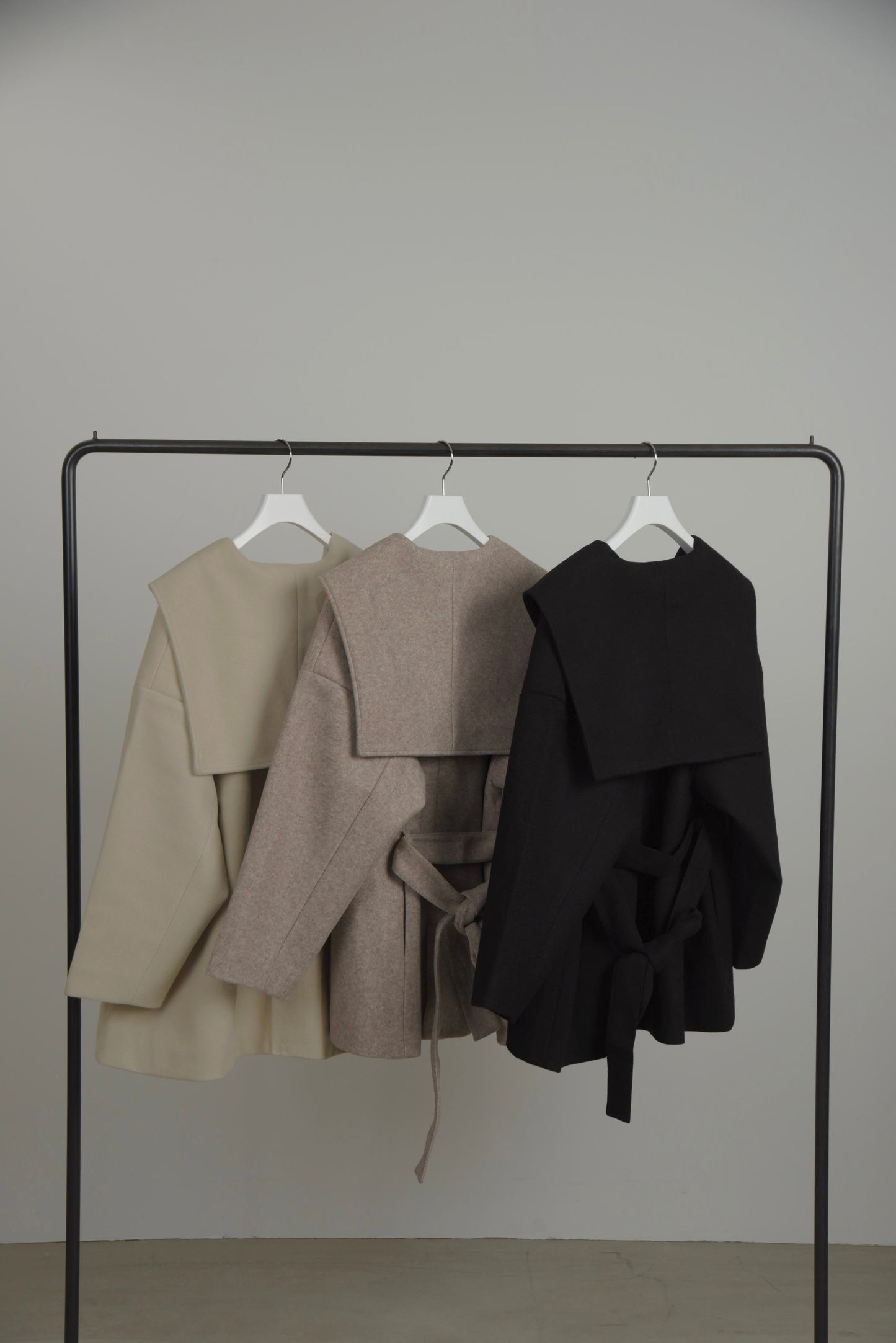 sailor collar midi coat