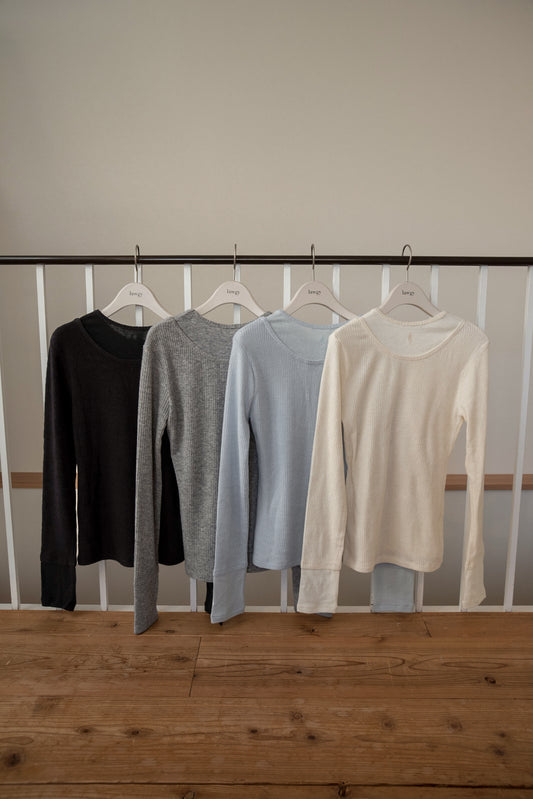 crew neck like layered pattern tops