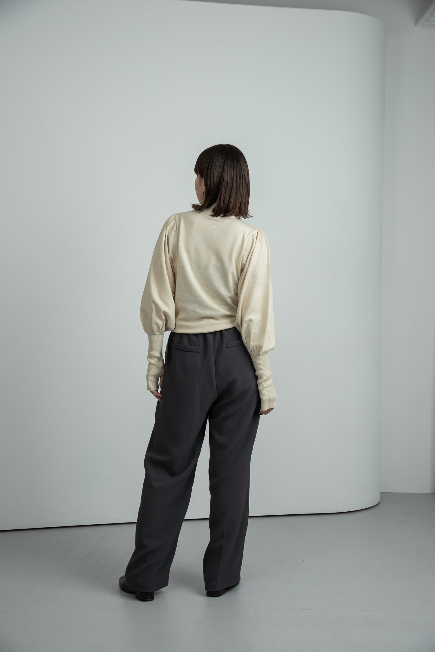 balloon sleeve pullover knit