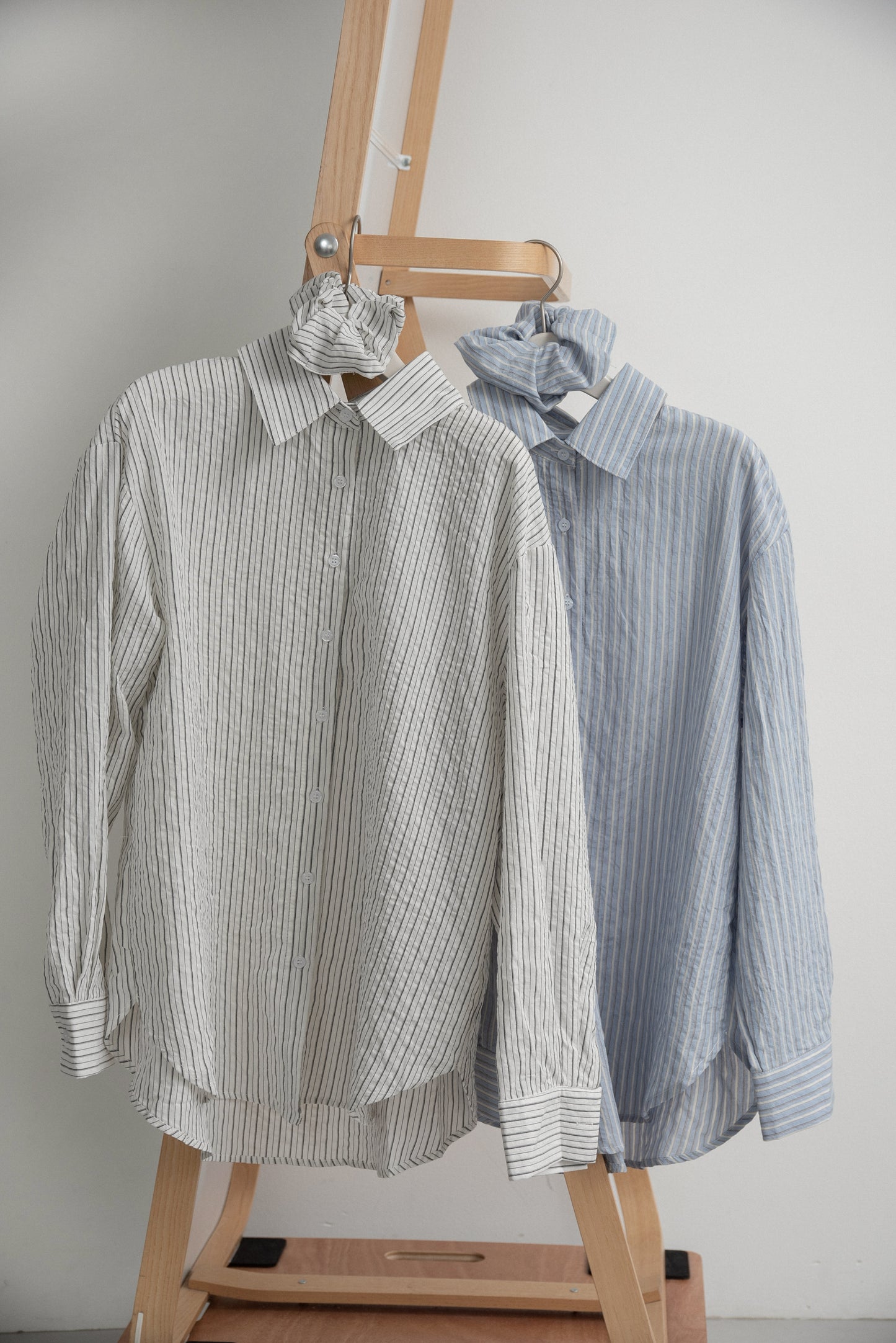 mixed stripe shushu set shirt