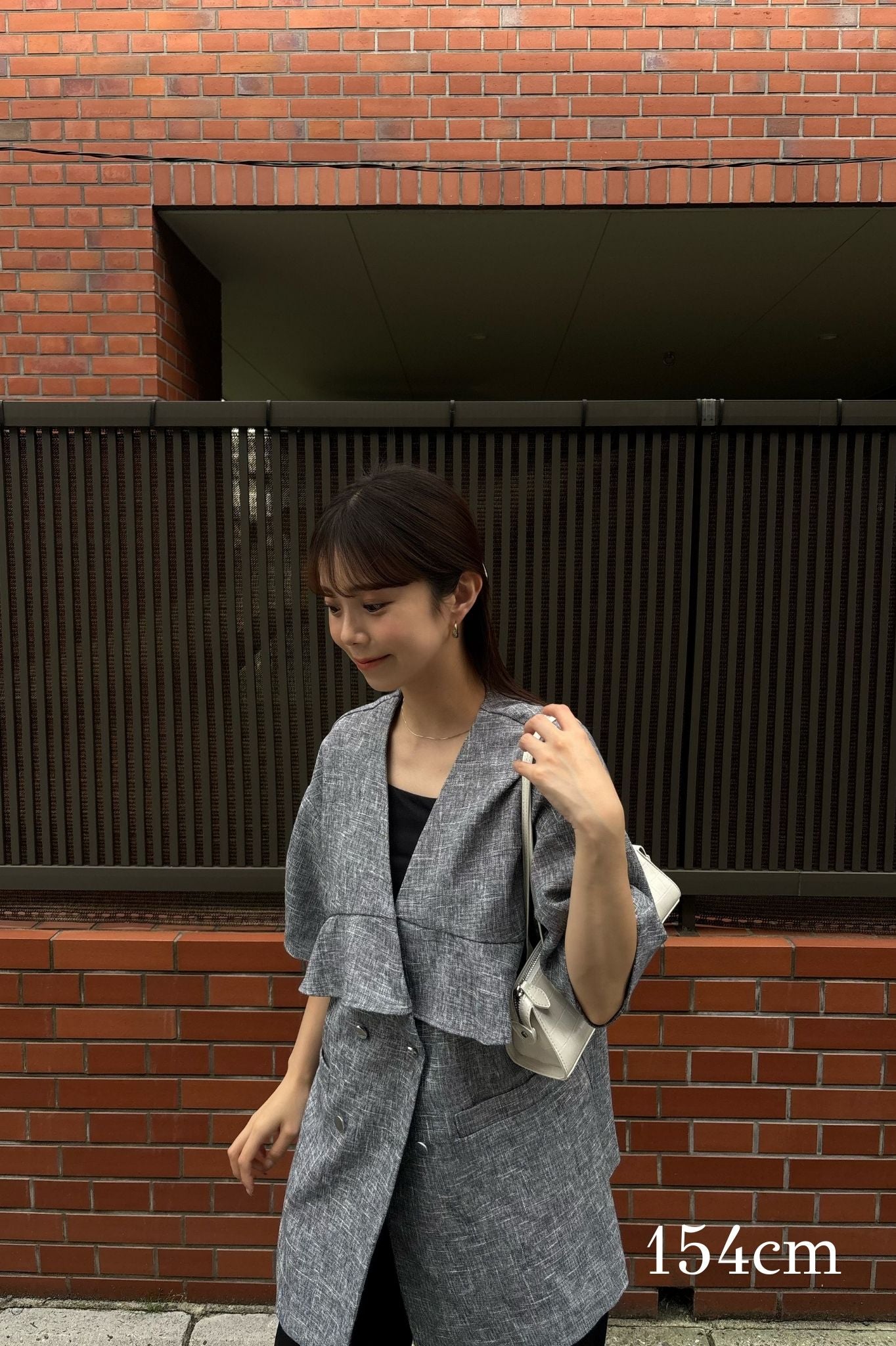 frill double button jacket