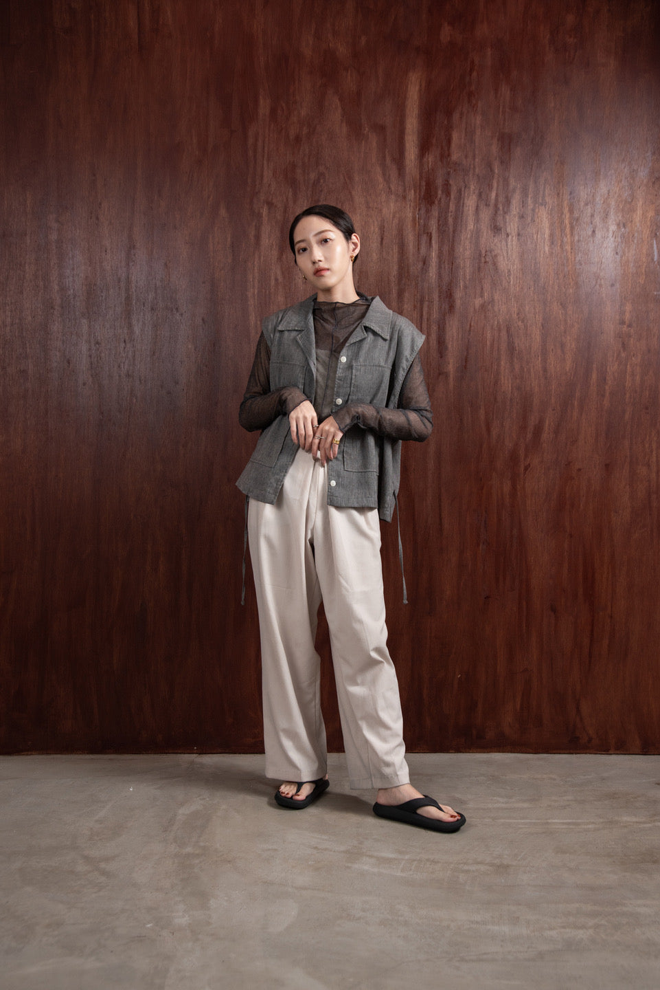 no sleeve blend shirt vest