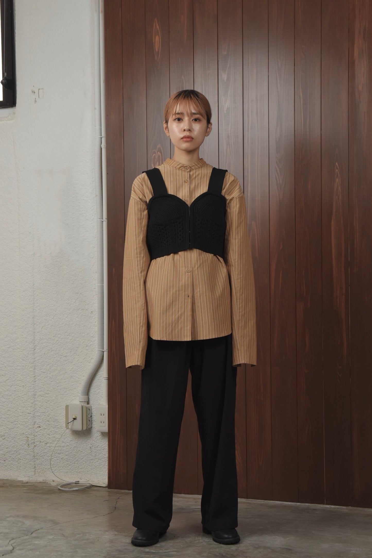 front hook knit bustier
