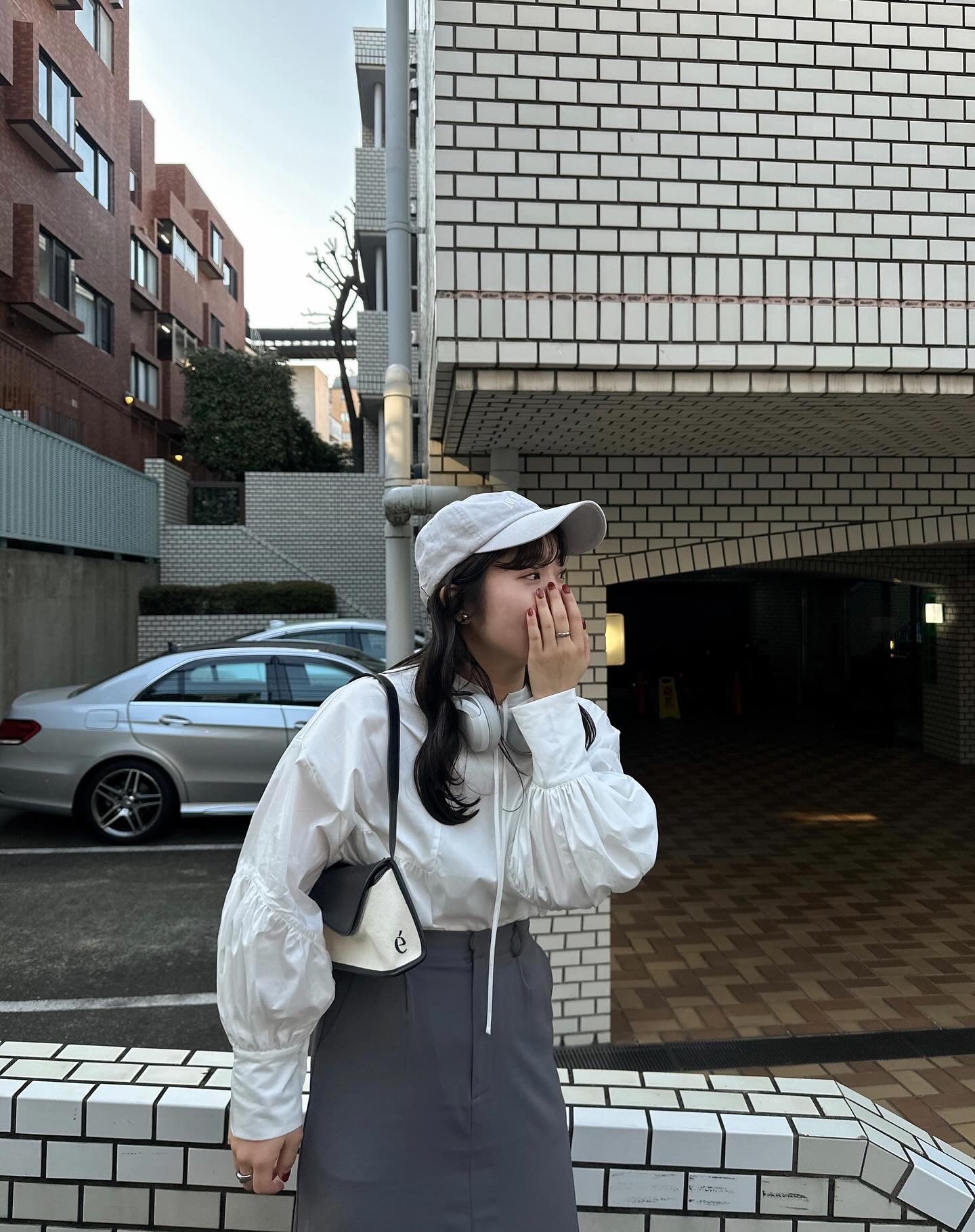stand neck line design blouse【eim plus+限定アイテム】