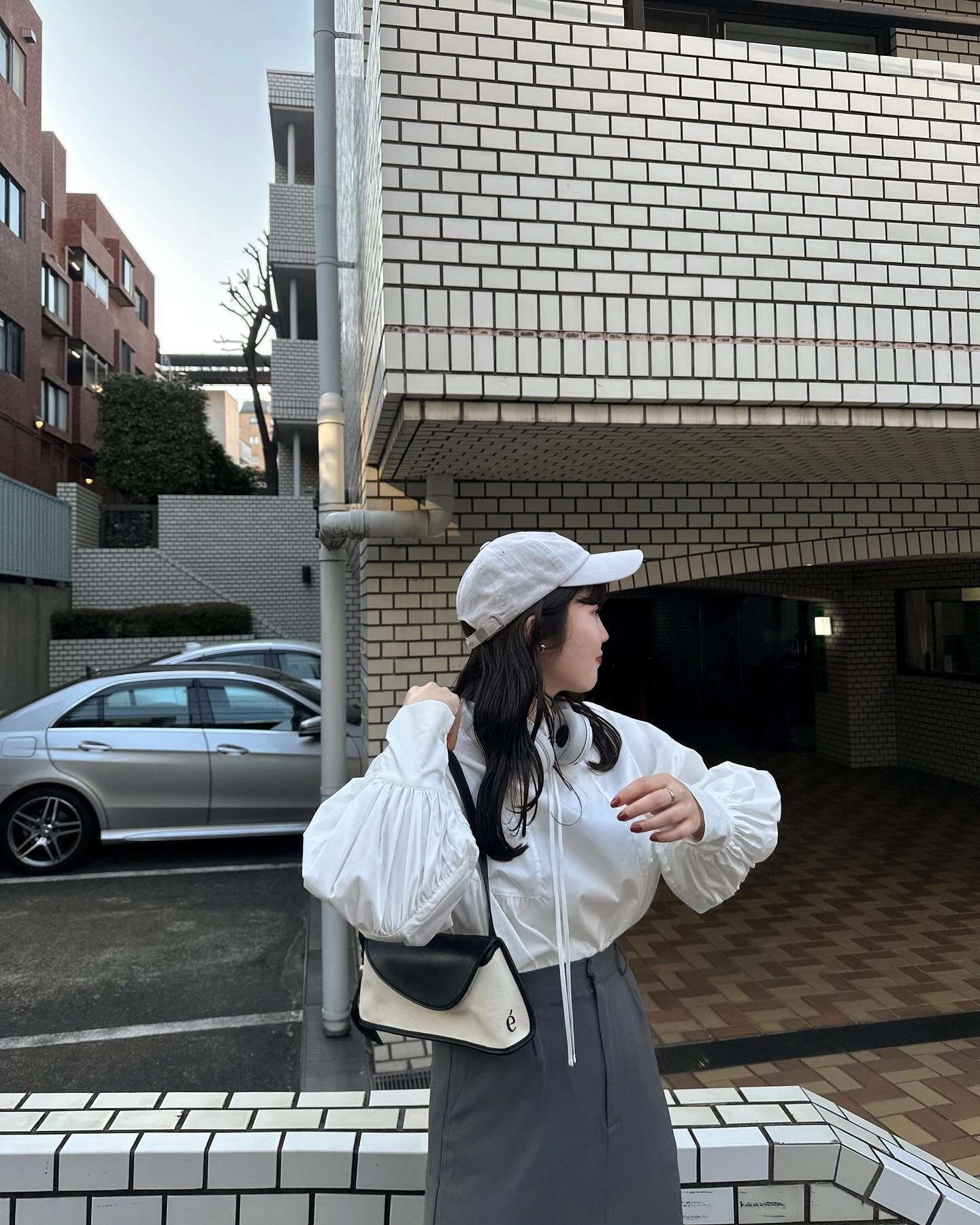 stand neck line design blouse【eim plus+限定アイテム】