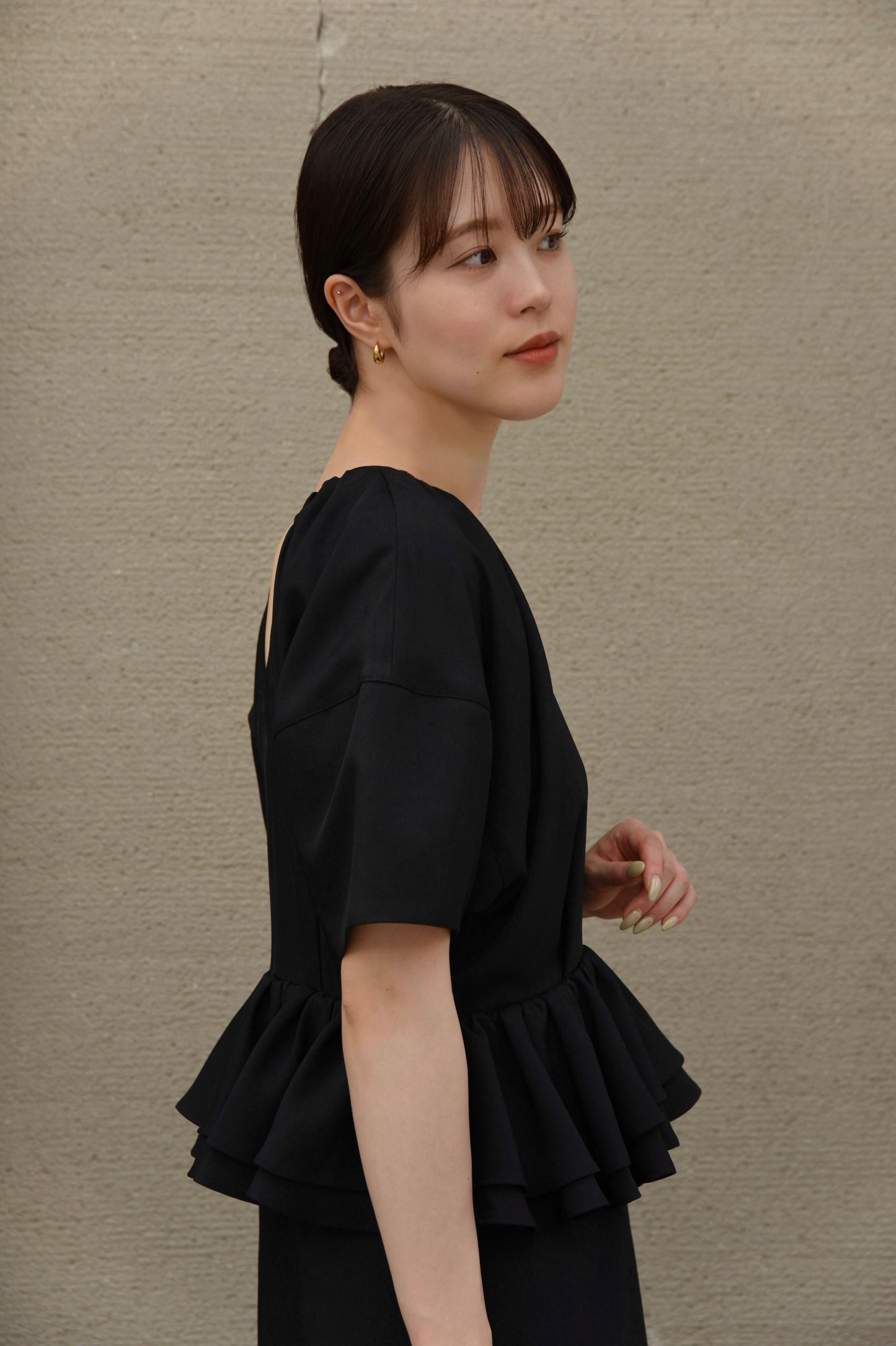 double frill pencil dress