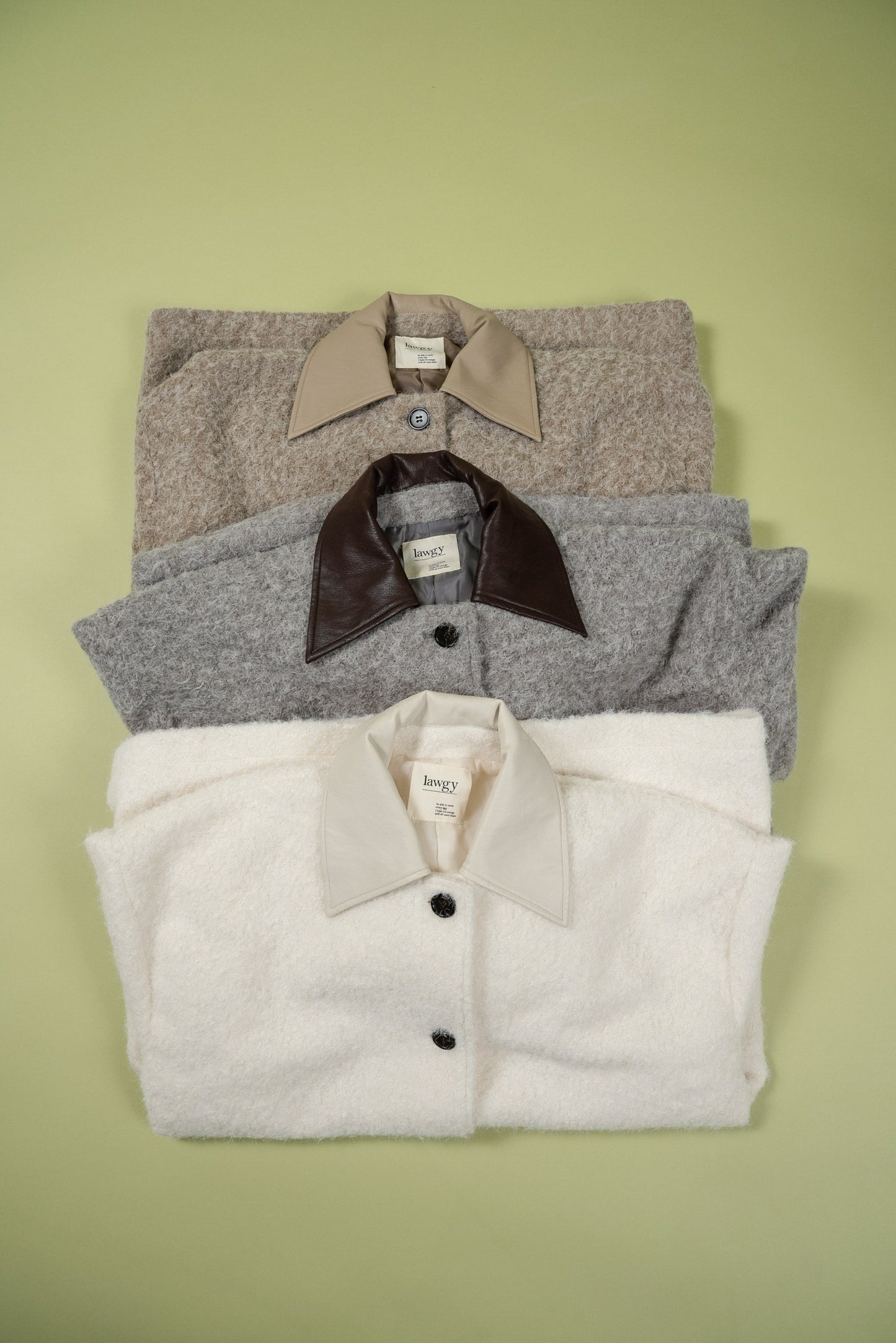 different material fluffy coat