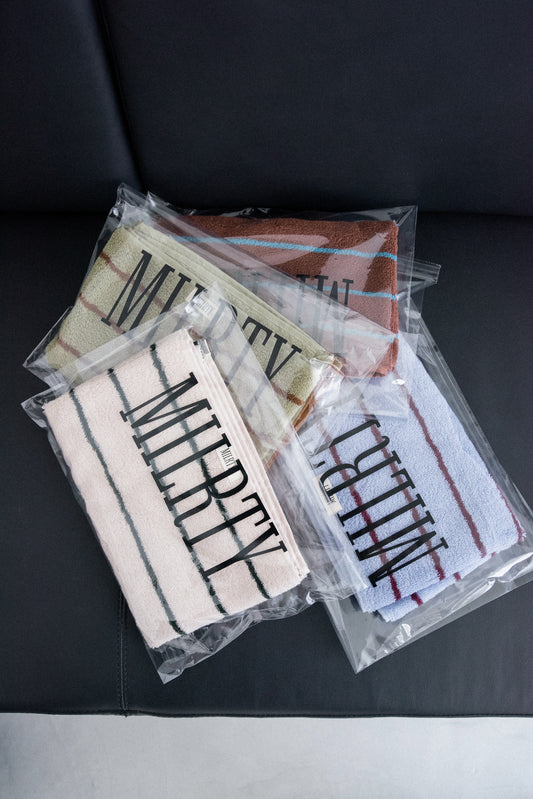 color striped face towel