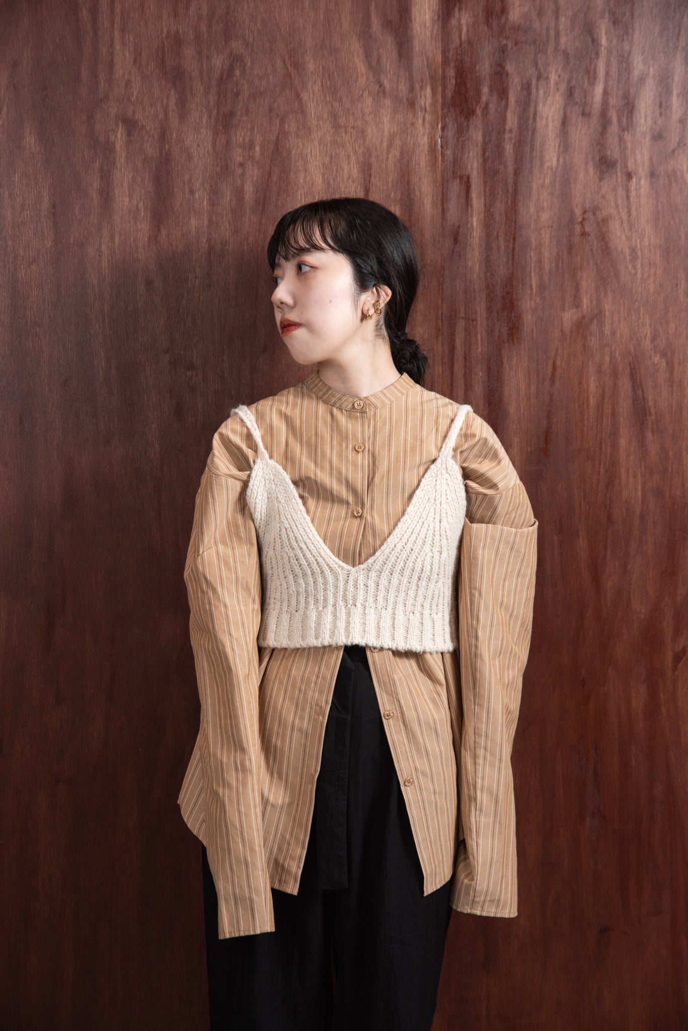 natural knit bustier