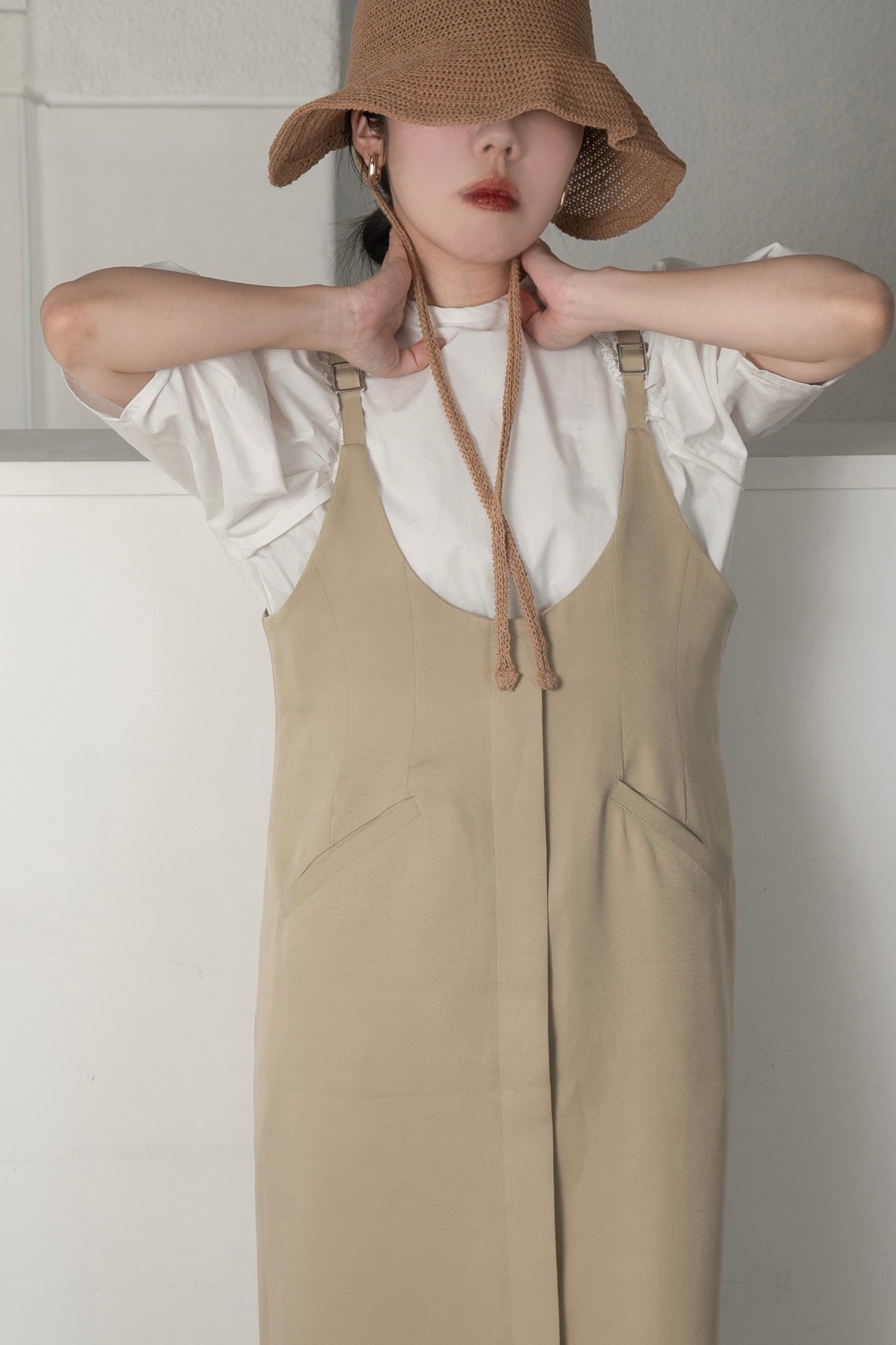 front pocket jumper skirt